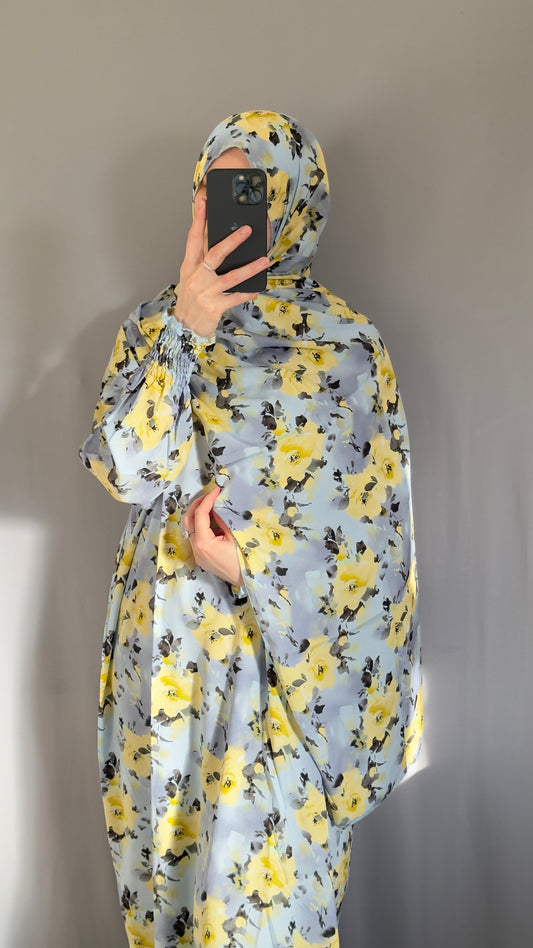 Elegant Blue Prayer Dress, Prayer Outfit, Maxi Dress, Khimar, Islamic Dress, Prayer Abaya, Prayer set, Islamic gift, PrayerHijab, Umrah Abaya, Ramadan Abaya, Prayer Wear for Tarawih