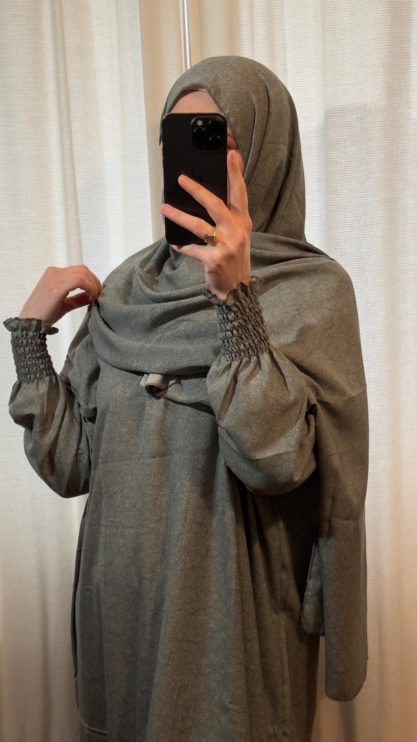 Grey Prayer Dress / Overhead Abaya / Prayer Abaya Set / Prayer Dress for Woman / Prayer Clothes Muslim / Prayer Gown / Prayer Outfit/ Salah Dress / Namaz Dress