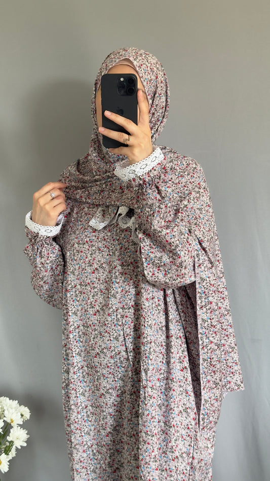 Grey Prayer Dress, Prayer Jilbab, Prayer Abaya, Two Piece Prayer dress muslim, Salah dress, Prayer set, Prayer outfit, Prayer clothes woman, Muslim Prayer dress, Islamic gift