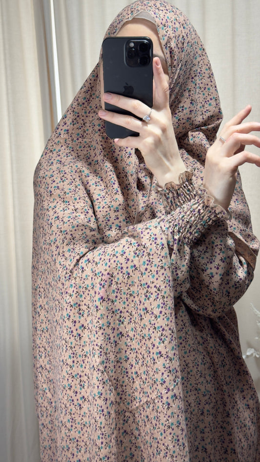 Dusty Pink Prayer Dress, PrayerHijab, Prayer Outfit, Maxi Dress, Khimar, Islamic Dress, Prayer Abaya, Prayer set, Islamic gift, Umrah Abaya, Ramadan Abaya, One Size Prayer Dress, Eid gift