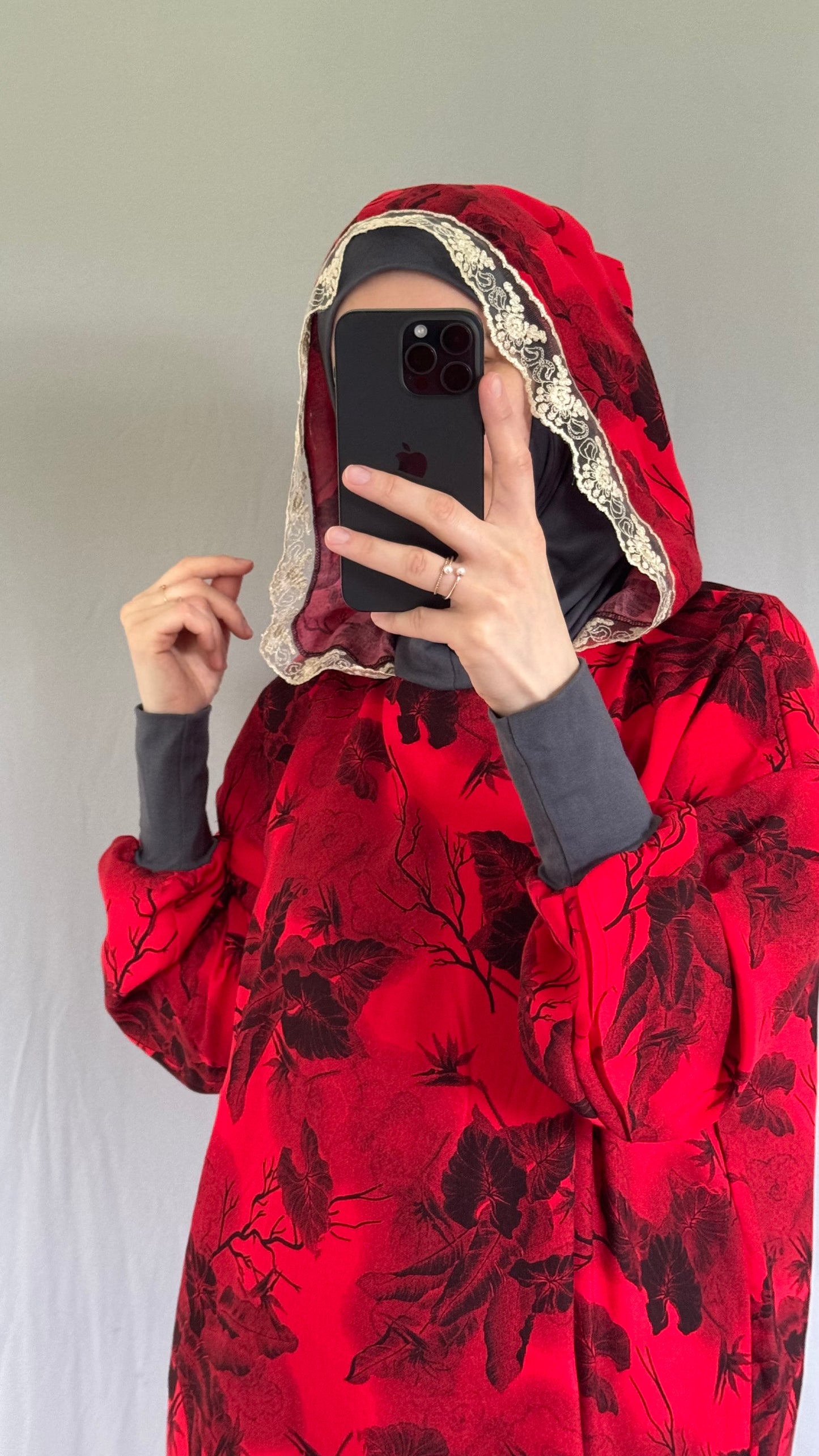 Red Prayer Dress, Prayer Dress Set, High Quility Prayer Dress, Muslim Women Gift, Abaya Full Body Cover Dress, Hajj Dress, Prayer Outfit