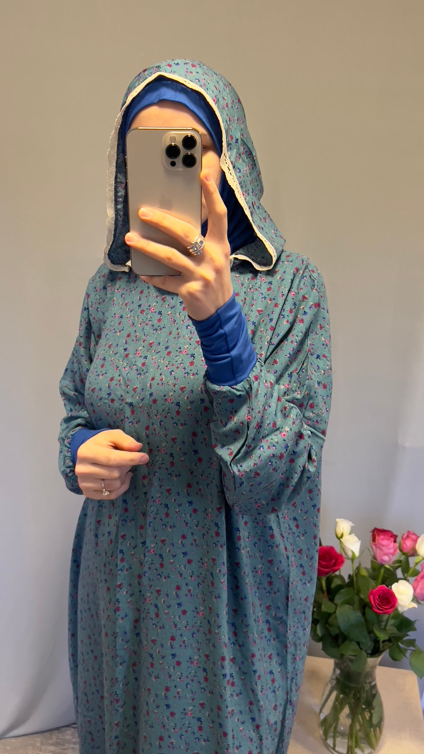 Hooded green Prayer Dress, Prayer Dress Set, High Quility Prayer Dress, Muslim Women Gift, Abaya Full Body Cover Dress, Hajj Dress, Prayer Outfit, Eid Ramadan gift