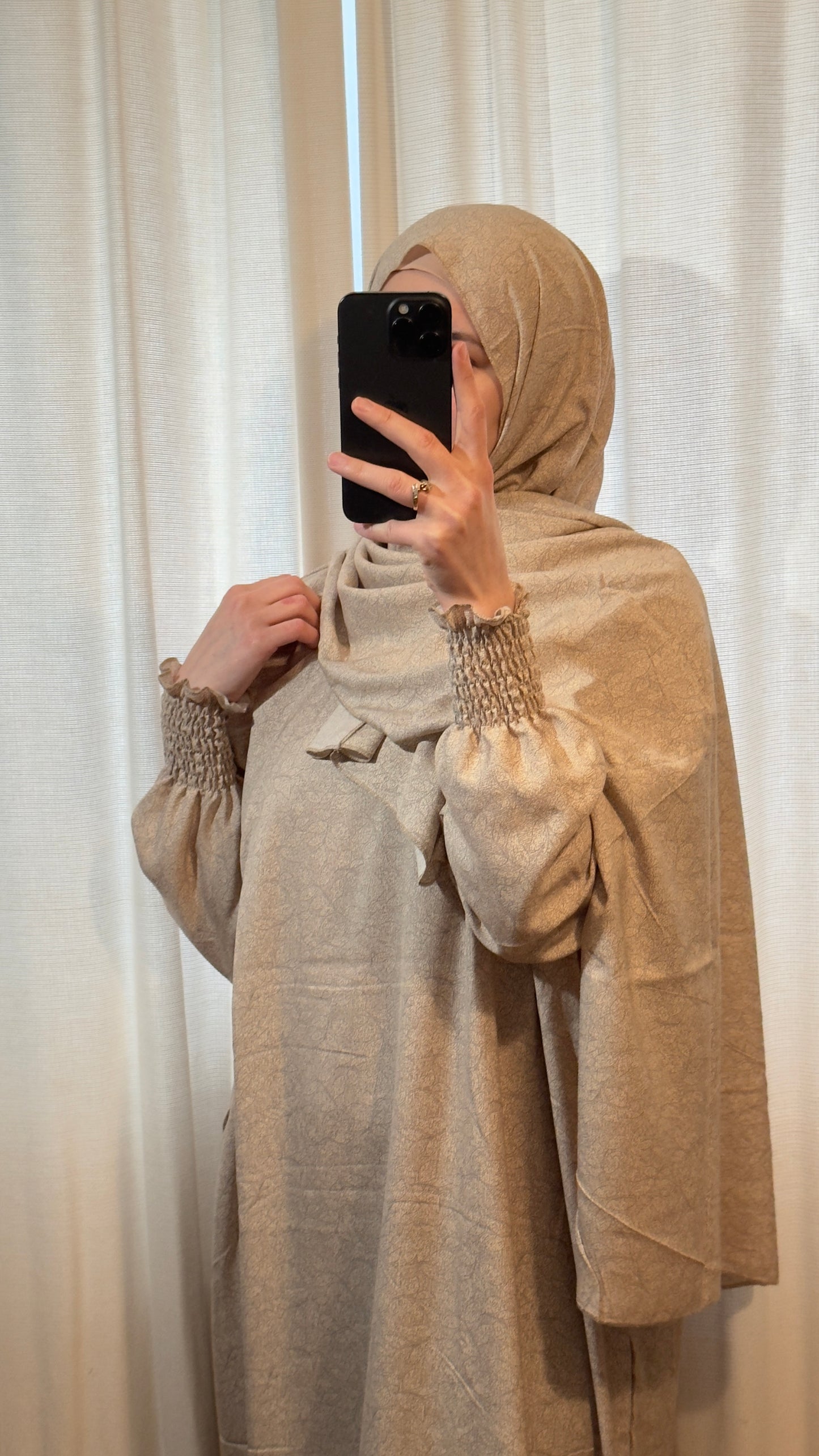 Beige Prayer Dress / Overhead Abaya / Prayer Abaya Set / Prayer Dress for Woman / Prayer Clothes Muslim / Prayer Gown / Prayer Outfit/ Salah Dress / Namaz Dress