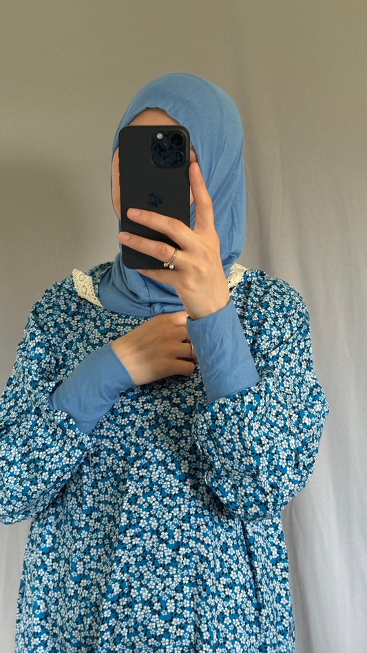 Blue Prayer Dress, Prayer Dress Set, High Quility Prayer Dress, Muslim Women Gift, Abaya Full Body Cover Dress, Hajj Dress, Prayer Outfit