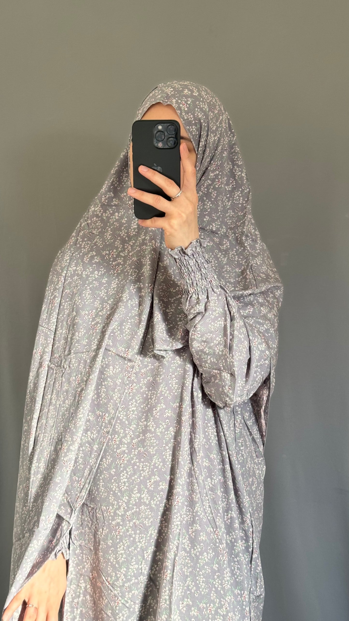 Grey Prayer Dress / Overhead Abaya / Prayer Abaya Set / Prayer Dress for Woman / Prayer Clothes Muslim / Prayer Gown / Prayer Outfit/ Salah Dress / Namaz Dress