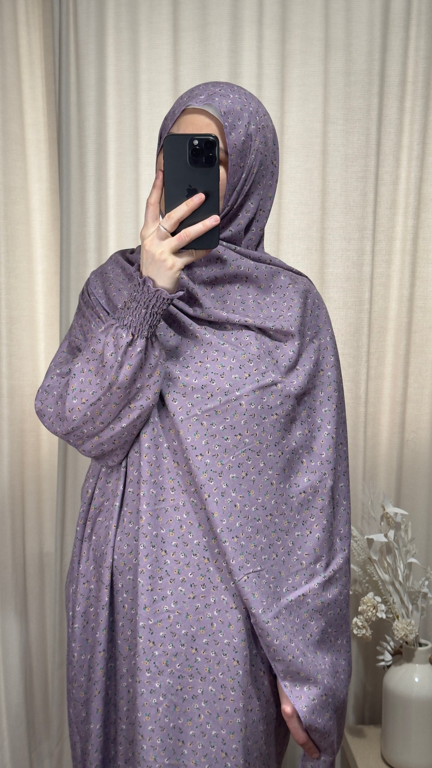Elegant Purple Prayer Dress, Prayer Outfit, Maxi Dress, Khimar, Islamic Dress, Prayer Abaya, Prayer set, Islamic gift, PrayerHijab, Umrah Abaya, Ramadan Abaya, One Size Prayer Dress