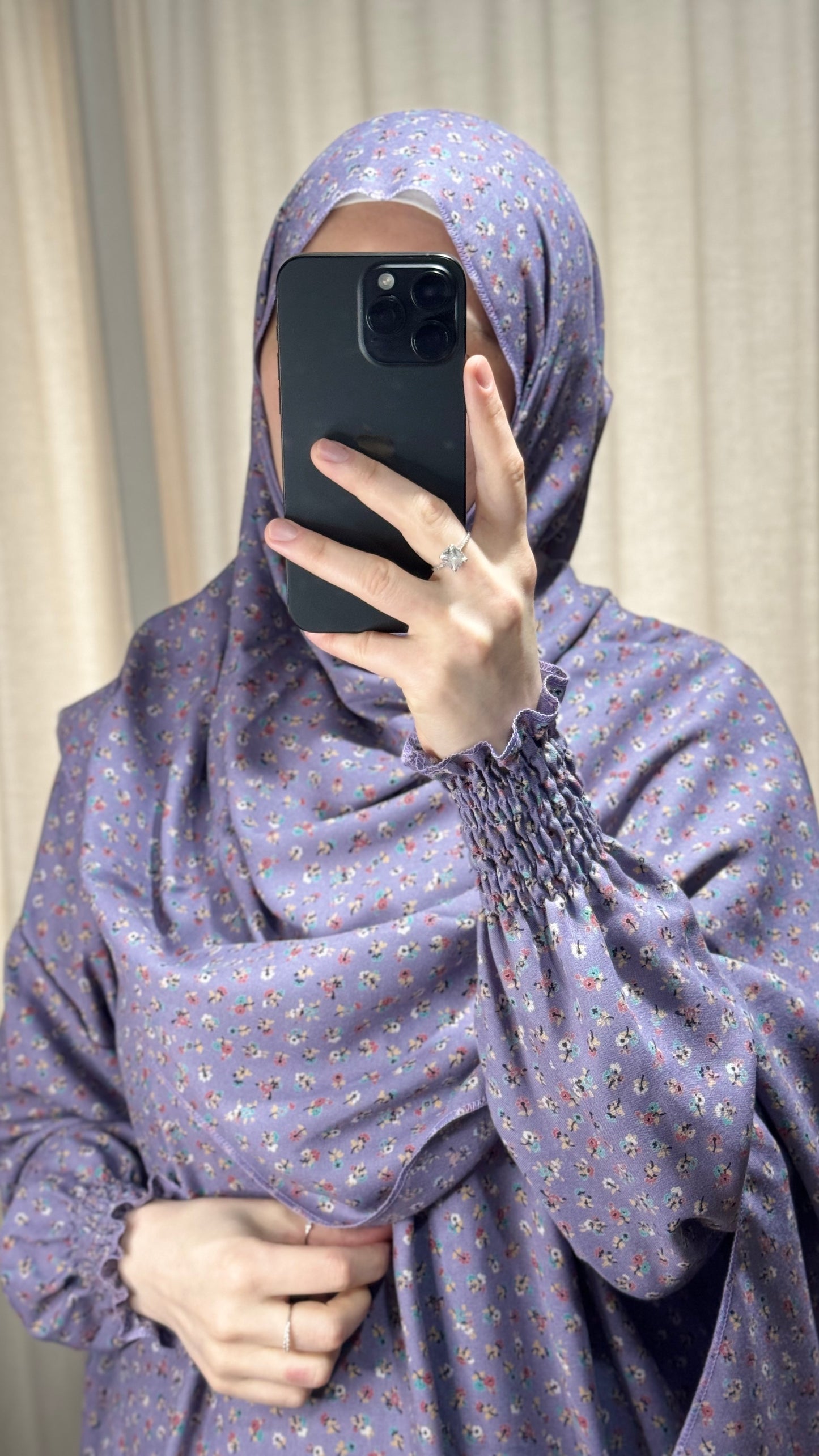 Purple Prayer Dress, PrayerHijab, Prayer Outfit, Maxi Dress, Khimar, Islamic Dress, Prayer Abaya, Prayer set, Islamic gift, Umrah Abaya, Ramadan Abaya, One Size Prayer Dress, Eid gift