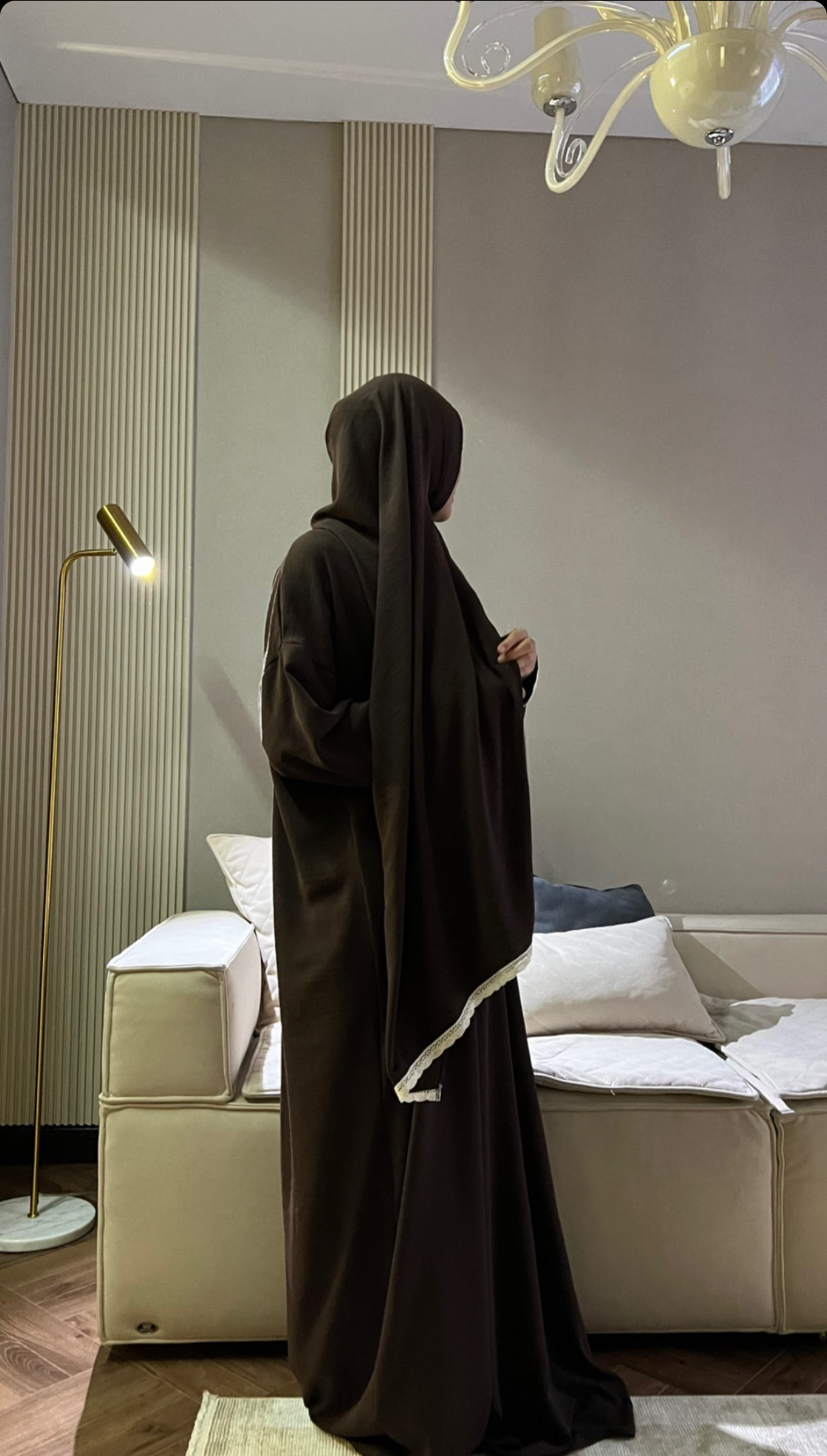 Black Prayer Dress with Cotton Lace/ Overhead Abaya / Prayer Abaya Set / Prayer Dress for Woman / Prayer Clothes Muslim / Prayer Gown / Prayer Outfit/ Salah Dress / Namaz Dress