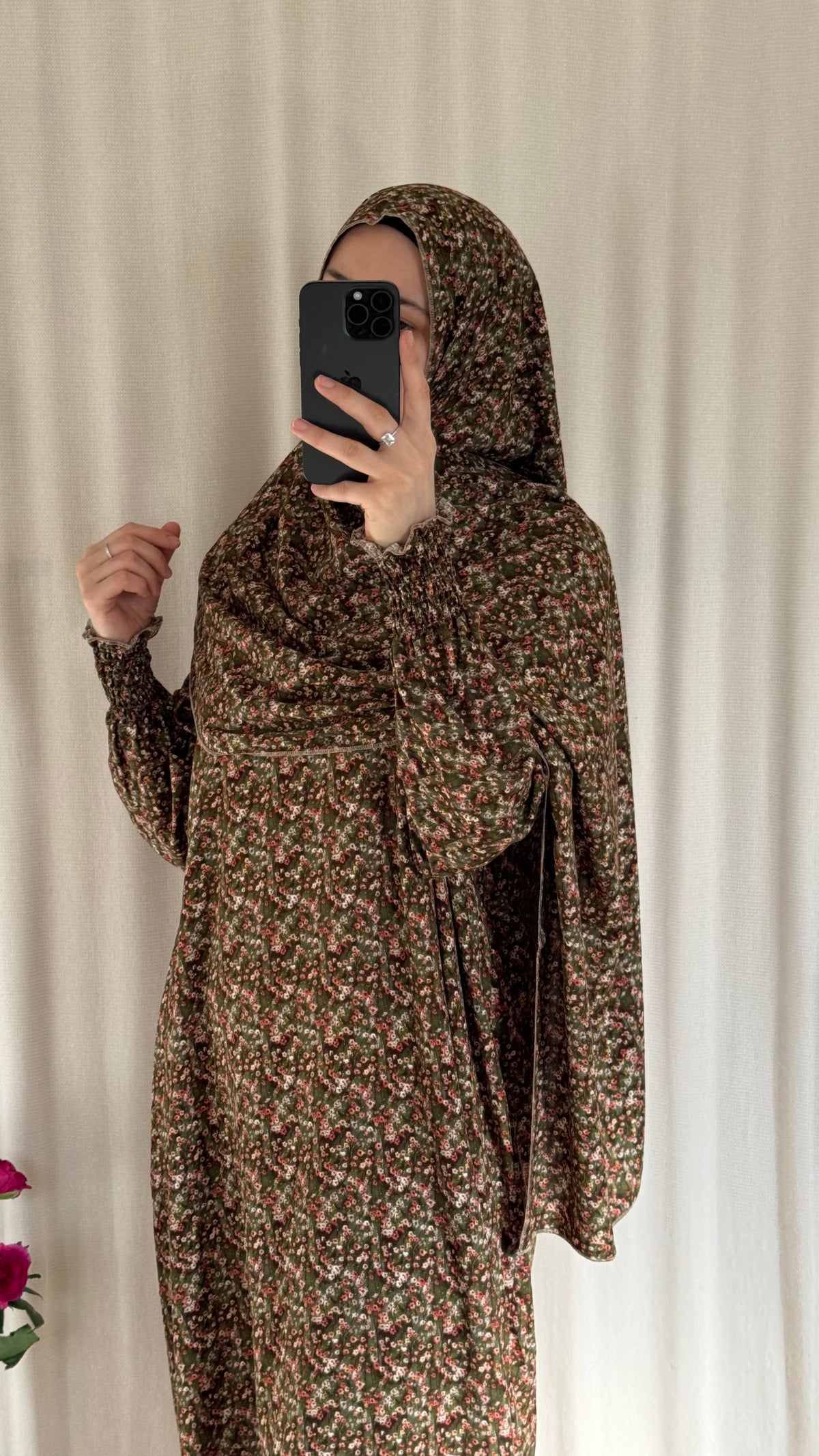Green Prayer Dress | Full Coverage Salah Dress for Namaz |
Breathable Cotton Salah Dress in 3 width Size | Islamic Prayer Clothes