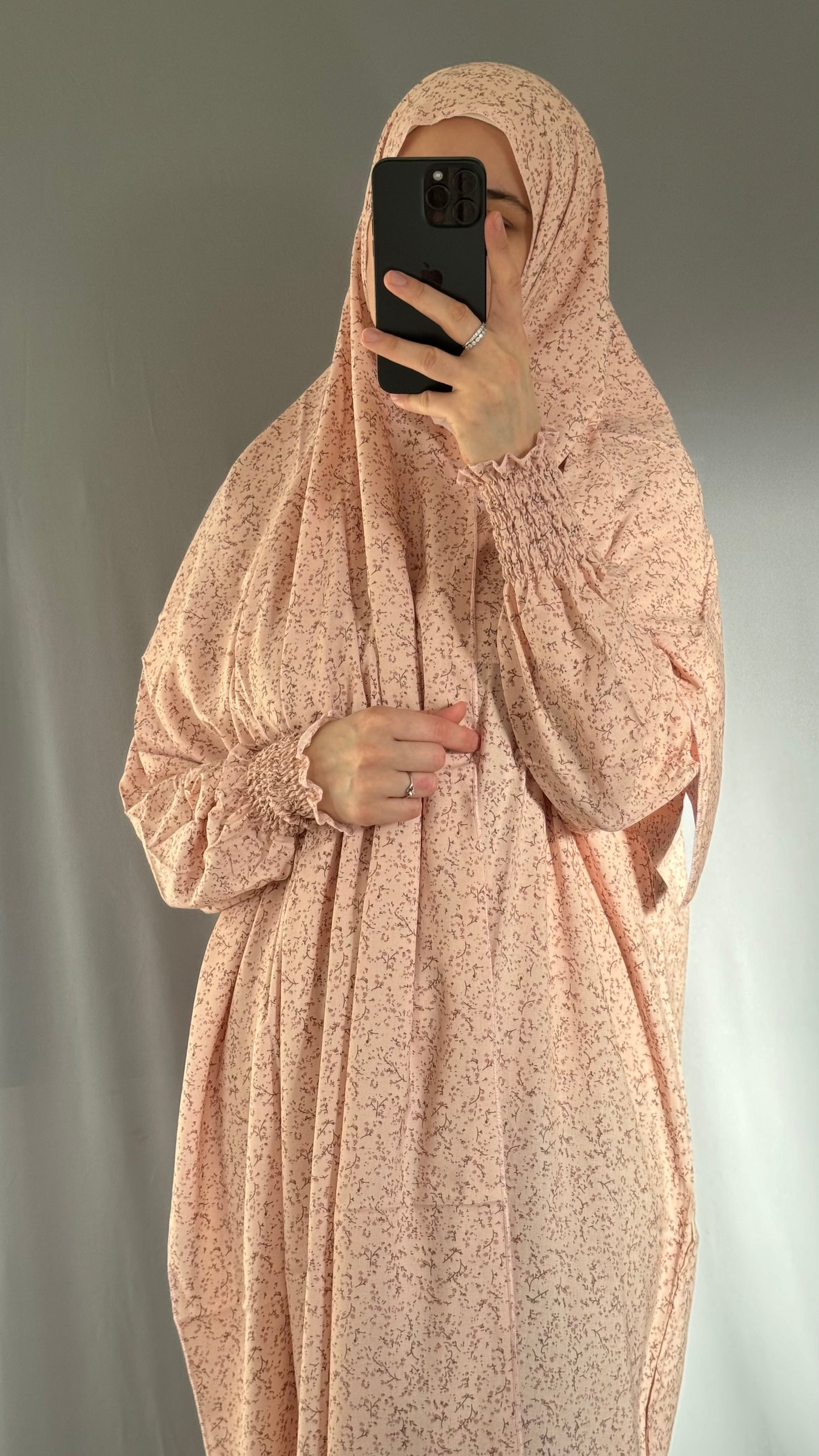 Elegant Pink Prayer Dress, Prayer Outfit, Maxi Dress, Khimar, Islamic Dress, Prayer Abaya, Prayer set, Islamic gift, PrayerHijab, Umrah Abaya, Ramadan Abaya, One Size Prayer Dress