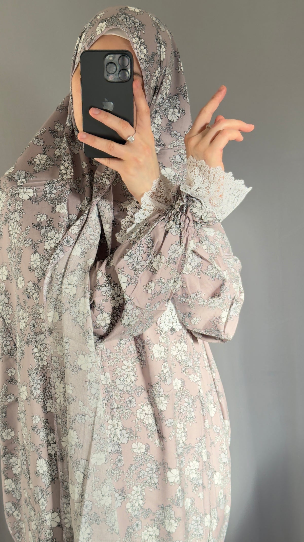 Lily Purple Cotton Prayer Dress, Prayer clothes for women, Islamic Prayer dress, Prayer Outfit, Prayer Set, Prayer Hijab, Salah dress, Islamic Gift, Muslim clothing, Prayer abaya