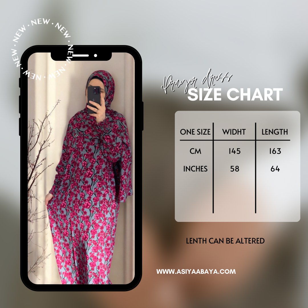 Islamic Essentials / Prayer Dress / Overhead Abaya / Prayer Abaya Set / Prayer Dress for Woman / Prayer Clothes Muslim / Prayer Gown / Prayer Outfit/ Salah Dress / Namaz Dress / eid gift