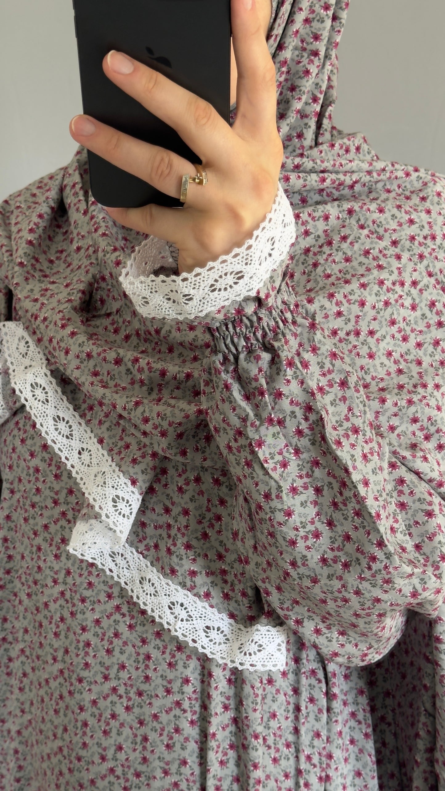 Cotton prayer dress / Modest prayer outfit / Travel-friendly prayer dress / One-size prayer garmen / Hijab-friendly dress for prayer / Prayer Dress with attached Hijab / Prayer Set