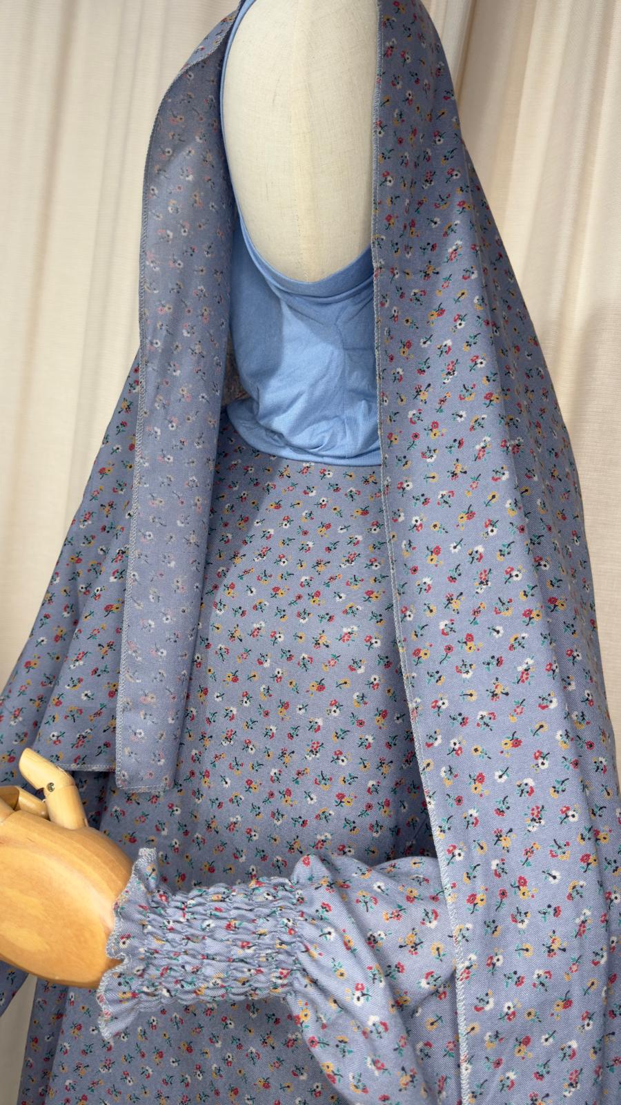 Light Blue One Piece Prayer dress with Built In Jersey Bonnet, Prayer Abaya with integrated Hijab, Salah dress, Prayer set, Prayer outfit,Prayer clothes for women, Islamic Prayer dress, Ramadan Abaya