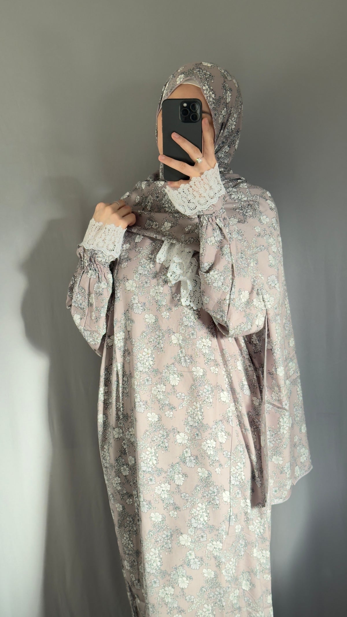 Lily Purple Cotton Prayer Dress, Prayer clothes for women, Islamic Prayer dress, Prayer Outfit, Prayer Set, Prayer Hijab, Salah dress, Islamic Gift, Muslim clothing, Prayer abaya