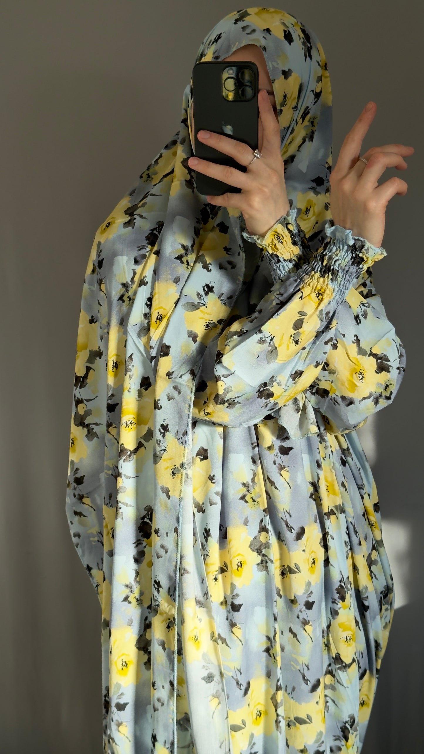 Elegant Blue Prayer Dress, Prayer Outfit, Maxi Dress, Khimar, Islamic Dress, Prayer Abaya, Prayer set, Islamic gift, PrayerHijab, Umrah Abaya, Ramadan Abaya, Prayer Wear for Tarawih