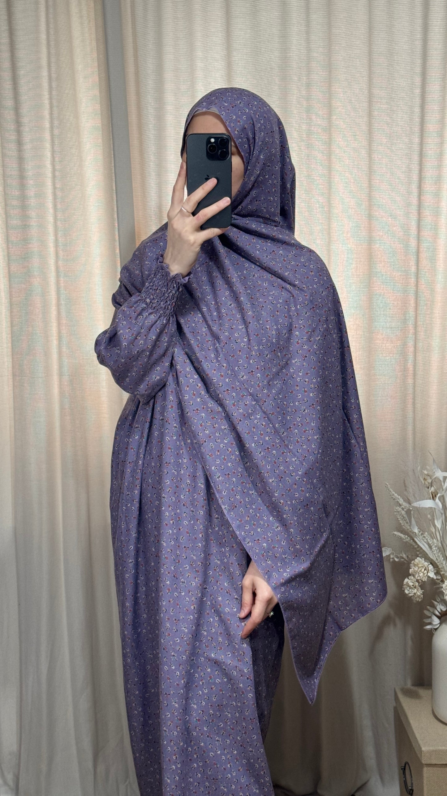 Purple Prayer Dress, PrayerHijab, Prayer Outfit, Maxi Dress, Khimar, Islamic Dress, Prayer Abaya, Prayer set, Islamic gift, Umrah Abaya, Ramadan Abaya, One Size Prayer Dress, Eid gift