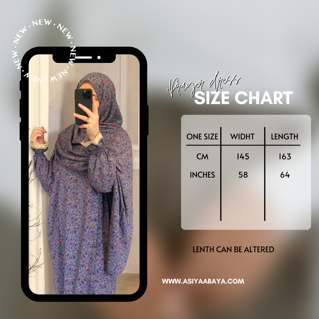 Islamic Prayer Dress / Overhead Abaya / Prayer Abaya Set / Prayer Dress for Woman / Prayer Clothes Muslim / Prayer Gown / Prayer Outfit/ Salah Dress / Namaz Dress / eid gift