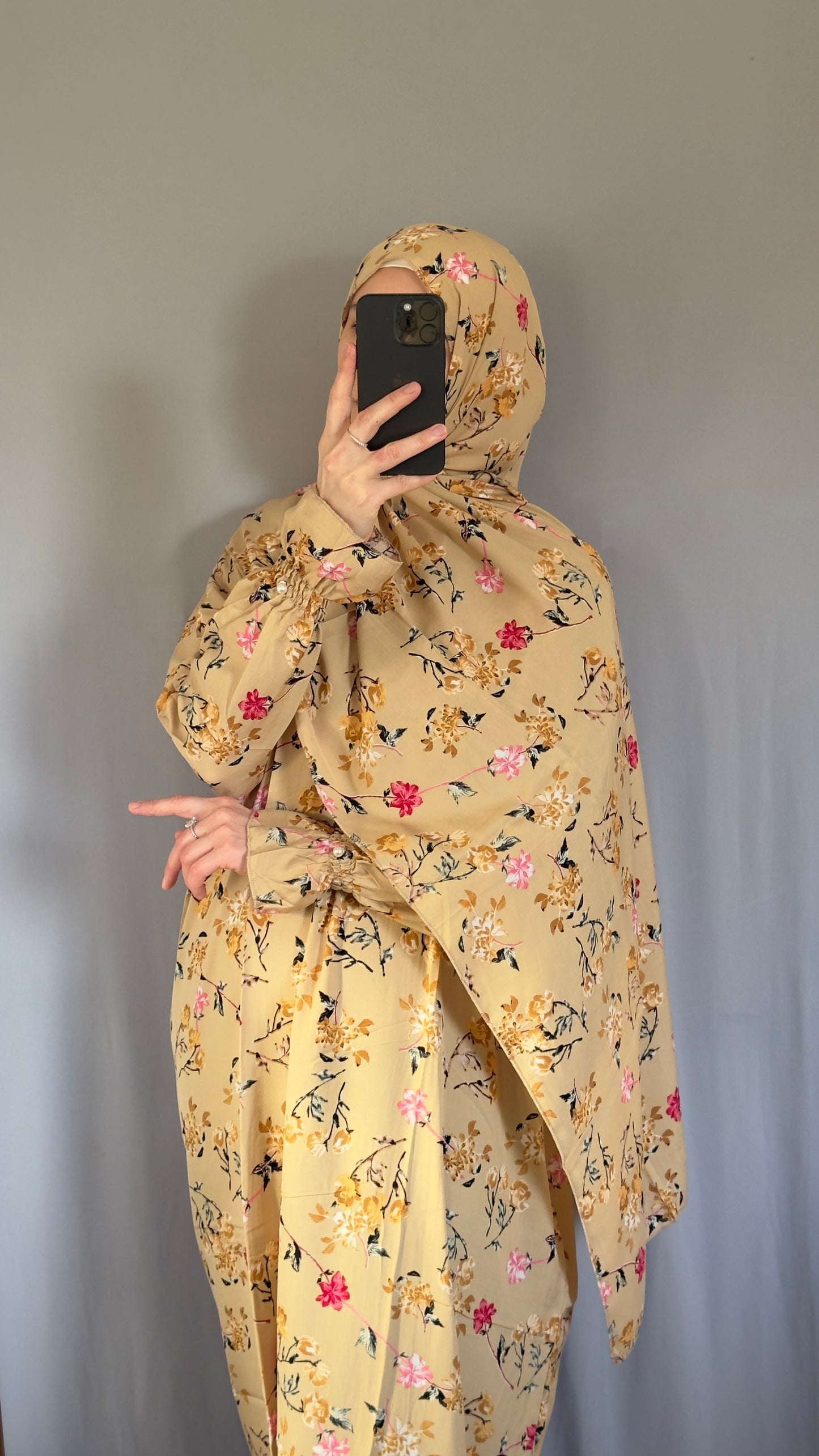 Beige Prayer Dress / Overhead Abaya / Prayer Abaya Set / Prayer Dress for Woman / Prayer Clothes Muslim / Prayer Gown / Prayer Outfit/ Salah Dress / Namaz Dress