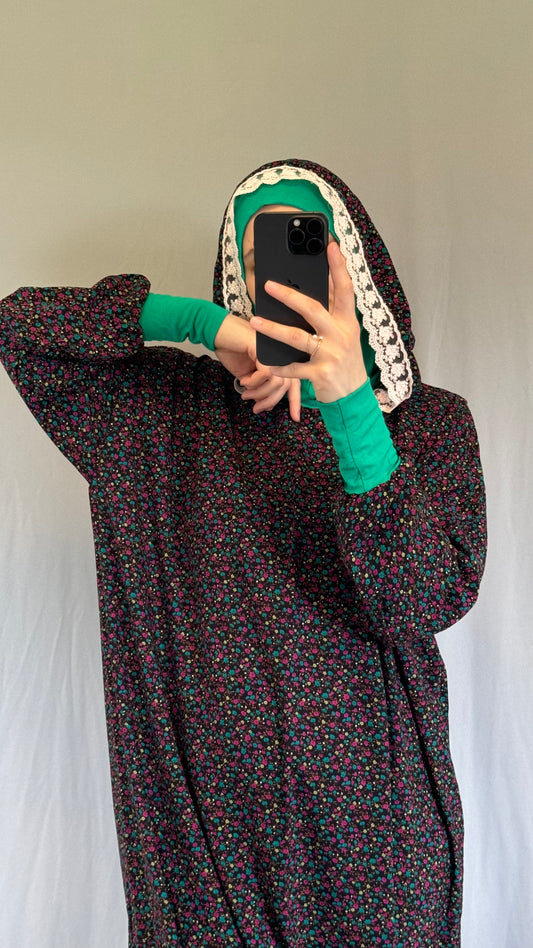 Prayer clothing / abaya gift set / clothes for prayer / prayer dress / plus size one piece pray clothes / cotton prayer robe/ prayer abaya ,Hooded Prayer Dress