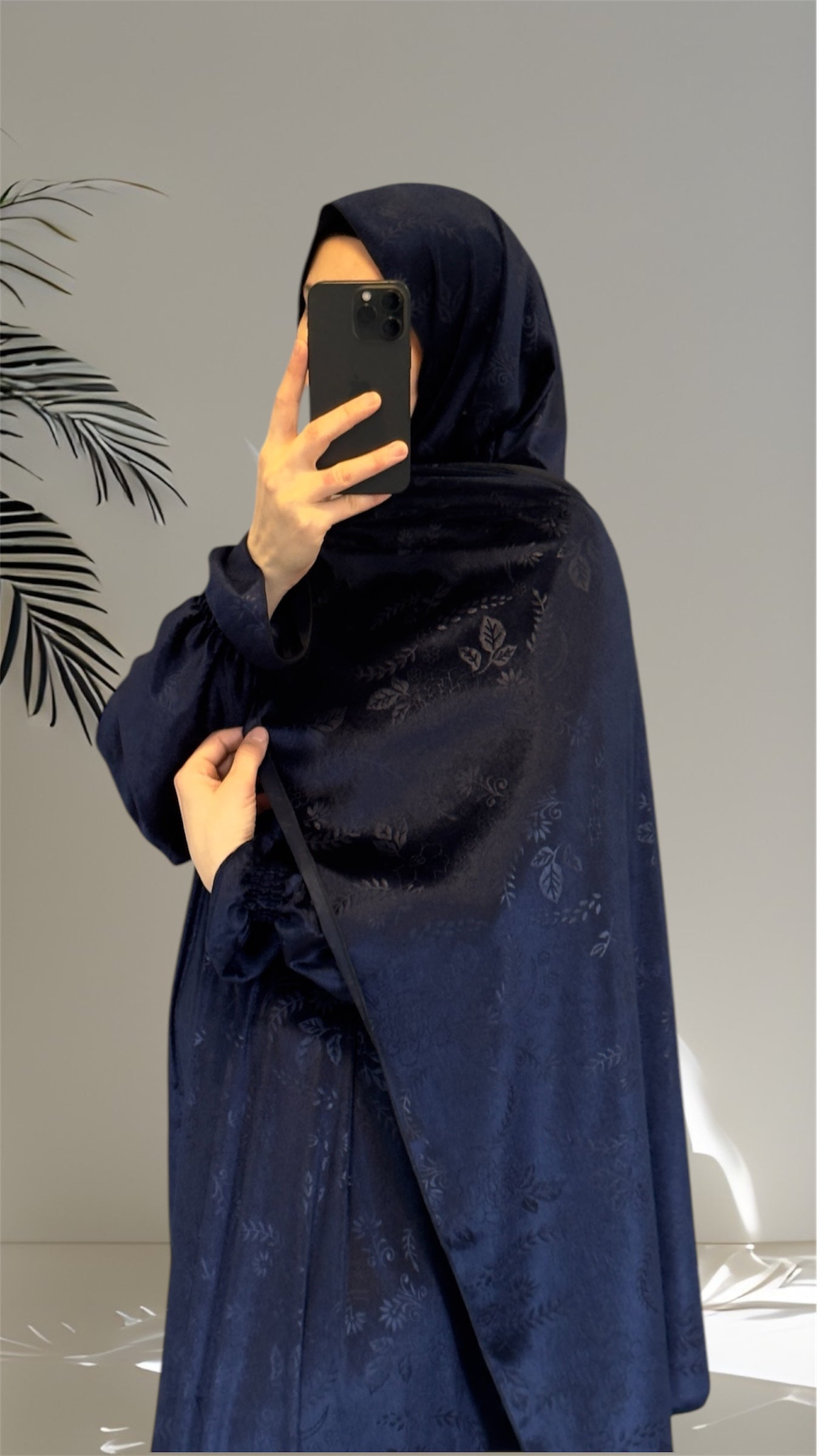 Navy Velvet Warm Prayer Dress, Prayer clothes for women, Islamic Prayer dress, Prayer Outfit, Prayer Set, Prayer Hijab, Salah dress, Islamic Gift, Muslim clothing, Prayer abaya