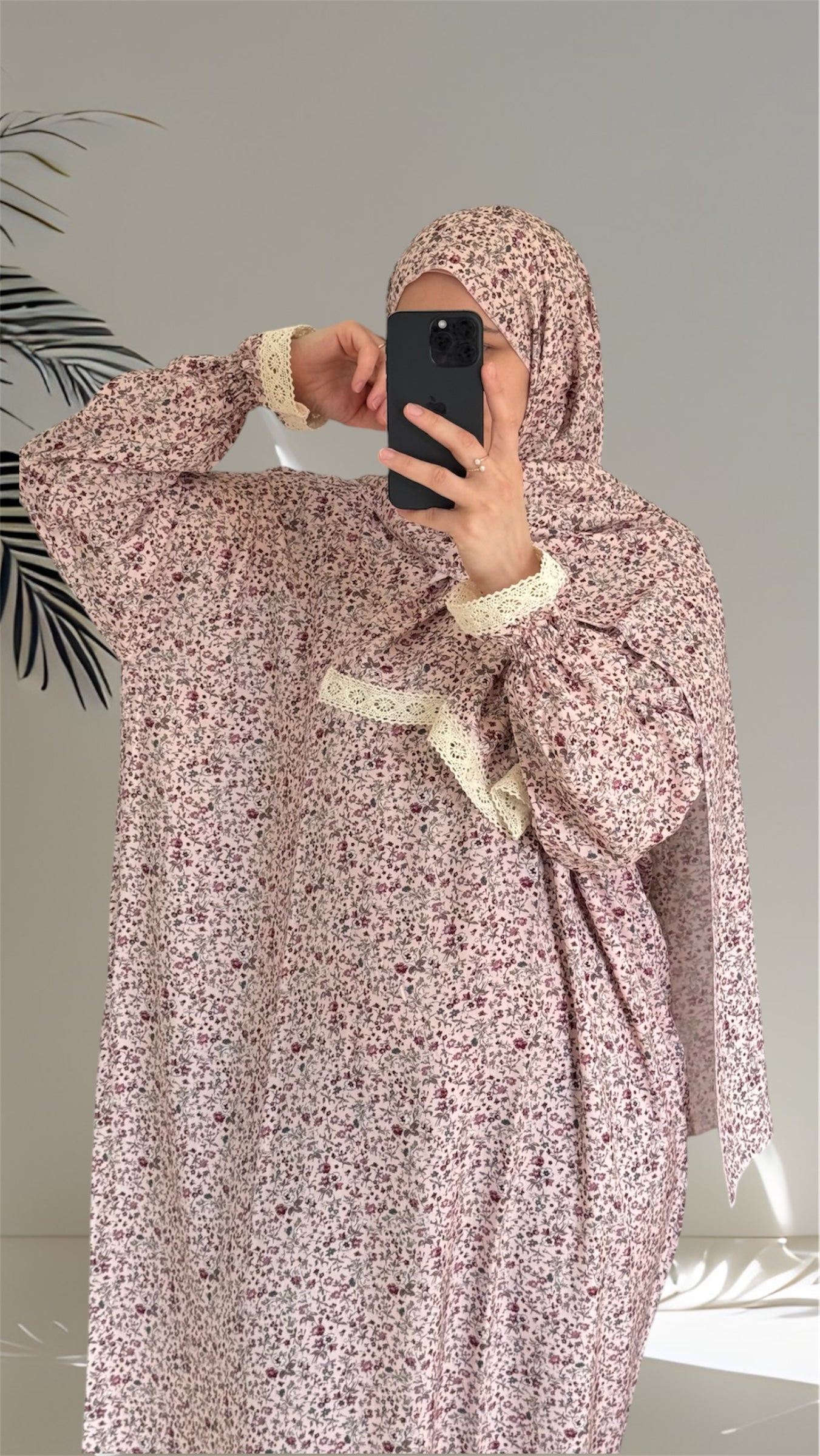 Overhead Abaya / Prayer Abaya Set / Pink Prayer Dress for Woman / Prayer Clothes Muslim / Prayer Gown / Prayer Outfit/ Salah Dress / Namaz Dress