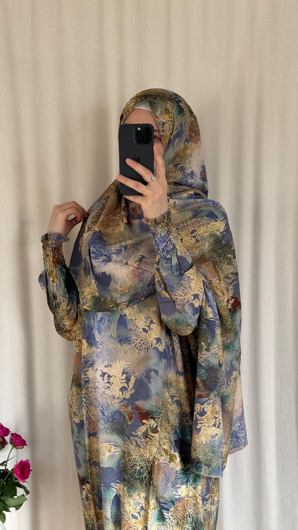 Women's One-Piece Prayer Dress with Attached and Separate Hijab | Full Coverage Salah Dress for Namaz |
Breathable Cotton Salah Dress in 3 width Size | Lightweight Prayer Abaya