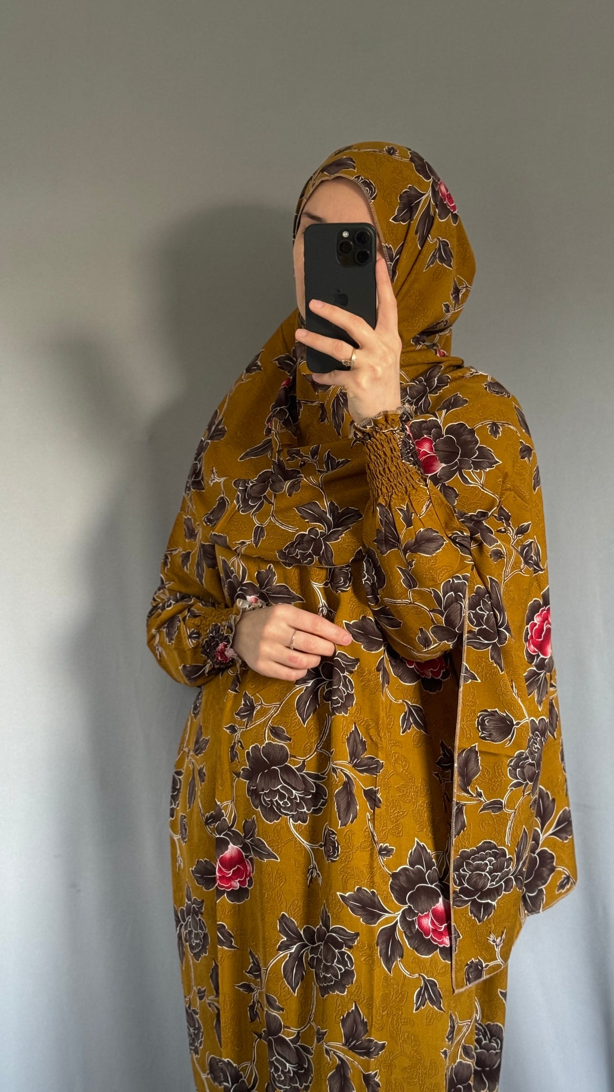 Mustard Prayer Hijab, Elegant Prayer Dress, Prayer Outfit, Maxi Dress, Khimar, Islamic Dress, Prayer Abaya, Prayer set, Islamic gift, Abaya & Hijab, White Abaya