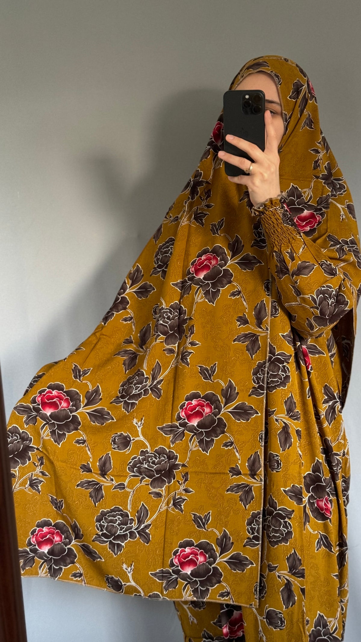 Mustard Prayer Hijab, Elegant Prayer Dress, Prayer Outfit, Maxi Dress, Khimar, Islamic Dress, Prayer Abaya, Prayer set, Islamic gift, Abaya & Hijab, White Abaya