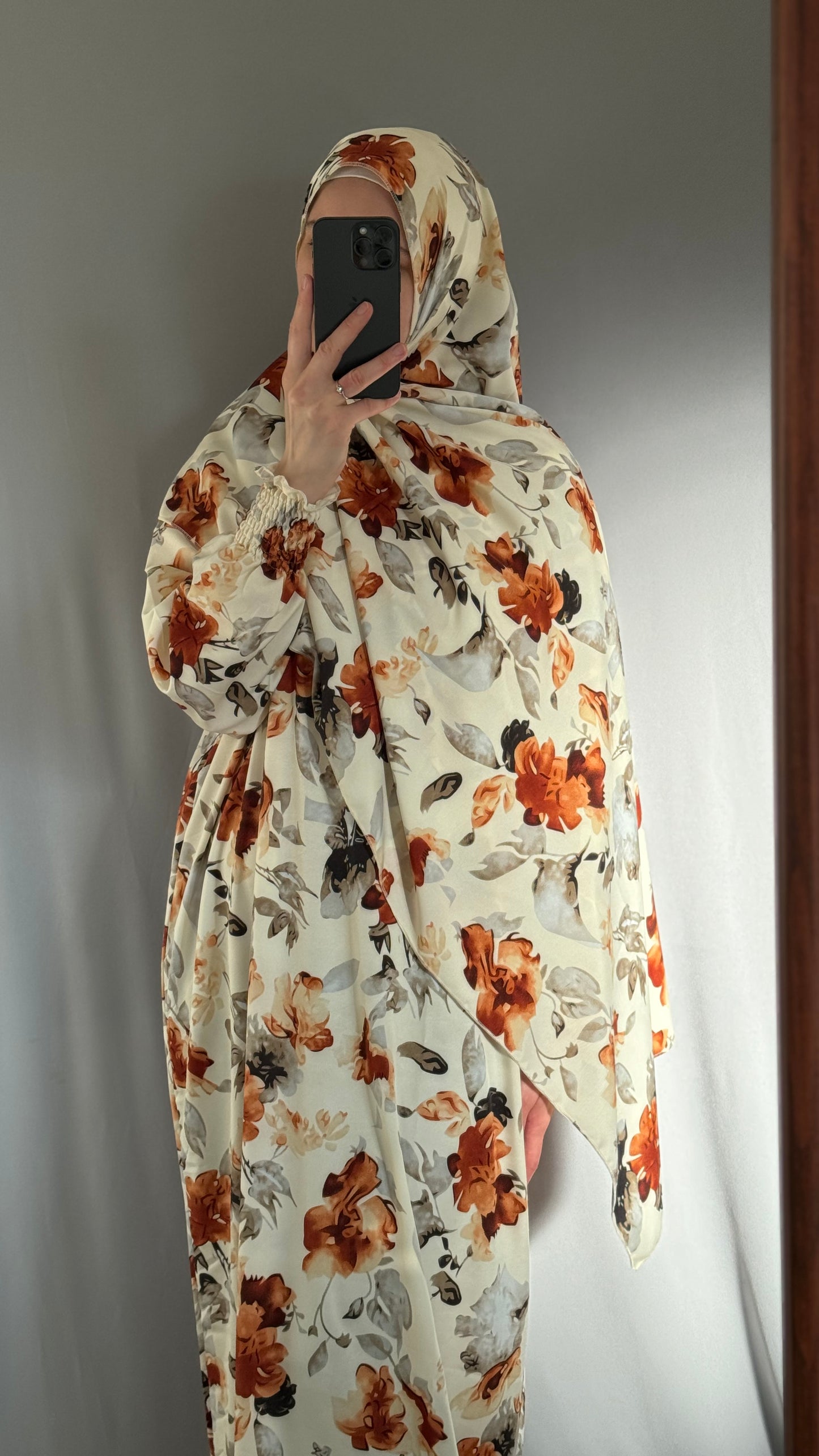 Elegant Beige Prayer Dress, Prayer Outfit, Maxi Dress, Khimar, Islamic Dress, Prayer Abaya, Prayer set, Islamic gift, PrayerHijab, Umrah Abaya, Ramadan Abaya, One Size Prayer Dress