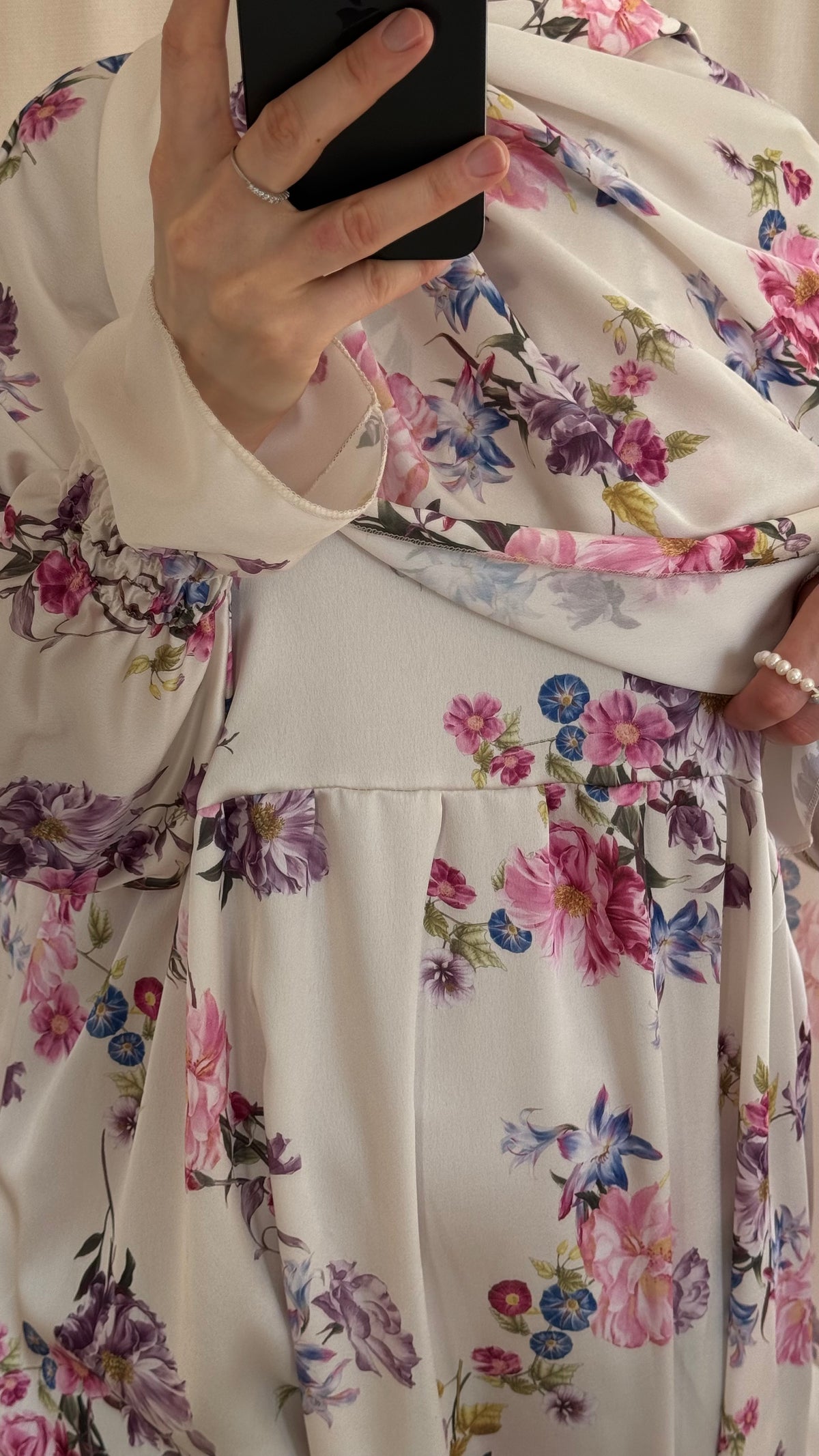 Soft Silk Prayer Dress for Muslim Women with Hijab