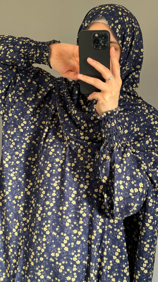 Navy Blue Prayer Dress / Overhead Abaya / Prayer Abaya Set / Prayer Dress for Woman / Prayer Clothes Muslim / Prayer Gown / Prayer Outfit/ Salah Dress / Namaz Dress