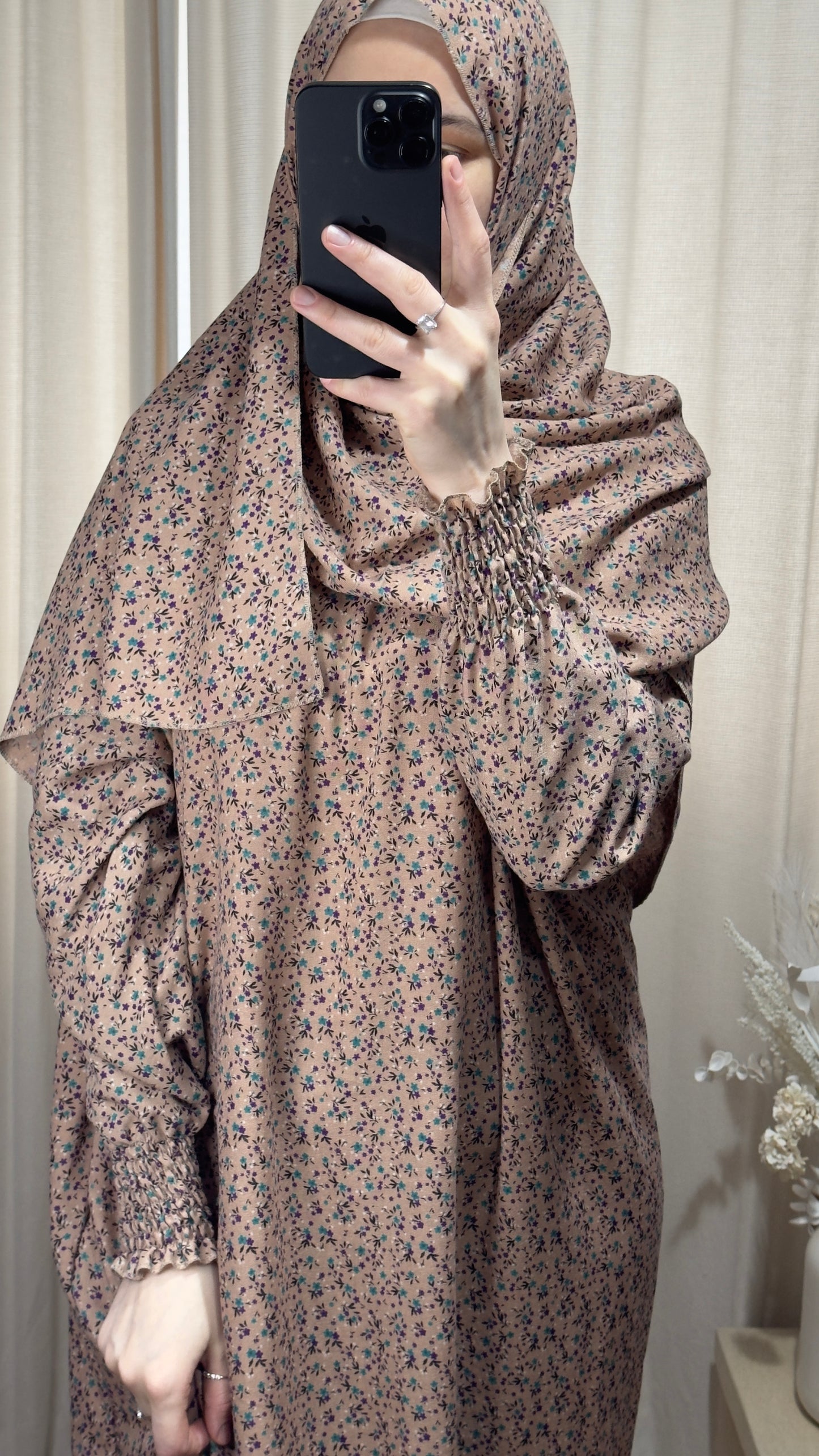 Dusty Pink Prayer Dress, PrayerHijab, Prayer Outfit, Maxi Dress, Khimar, Islamic Dress, Prayer Abaya, Prayer set, Islamic gift, Umrah Abaya, Ramadan Abaya, One Size Prayer Dress, Eid gift