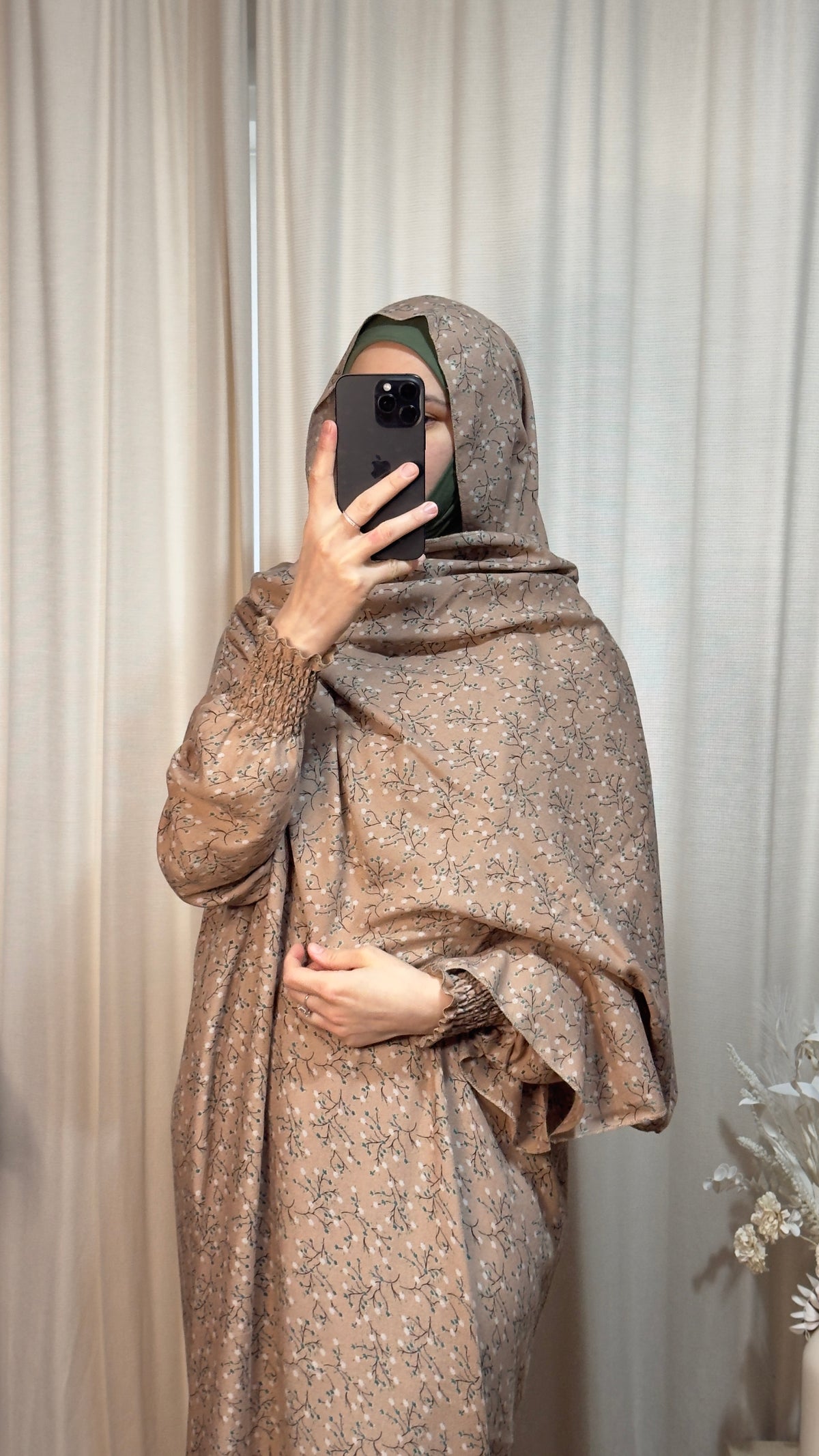 Dusty Pink One Piece Prayer dress with Built In Jersey Hijab, Prayer Abaya with integrated Hijab, Salah dress, Prayer set, Prayer outfit,Prayer clothes for women, Islamic Prayer dress, Ramadan Abaya