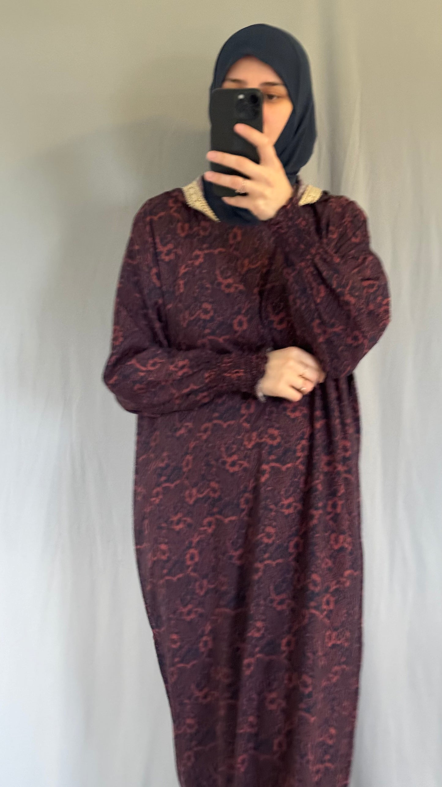Navy Prayer Dress, Prayer Dress Set, High Quility Prayer Dress, Muslim Women Gift, Abaya Full Body Cover Dress, Hajj Dress, Prayer Outfit