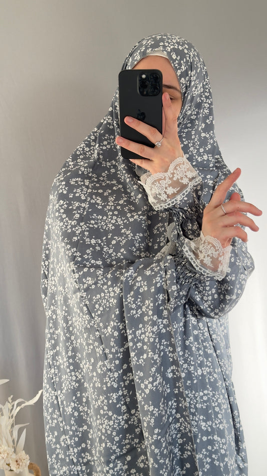 Grey Cotton Prayer Dress, Prayer clothes for women, Islamic Prayer dress, Prayer Outfit, Prayer Set, Prayer Hijab, Salah dress, Islamic Gift, Muslim clothing, Prayer abaya