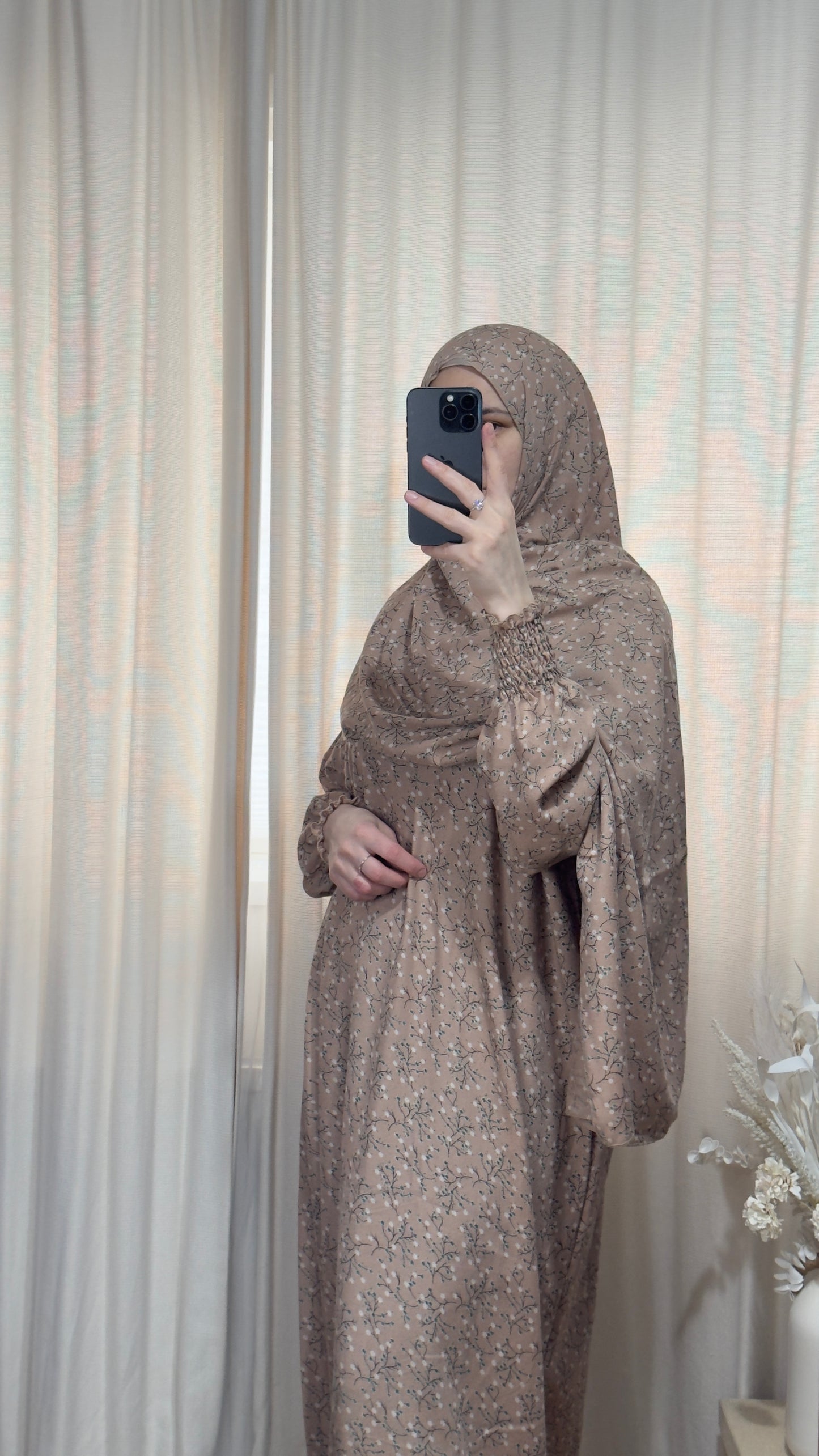 Pink Prayer Dress / Overhead Abaya / Prayer Abaya Set / Prayer Dress for Woman / Prayer Clothes Muslim / Prayer Gown / Prayer Outfit/ Salah Dress / Namaz Dress