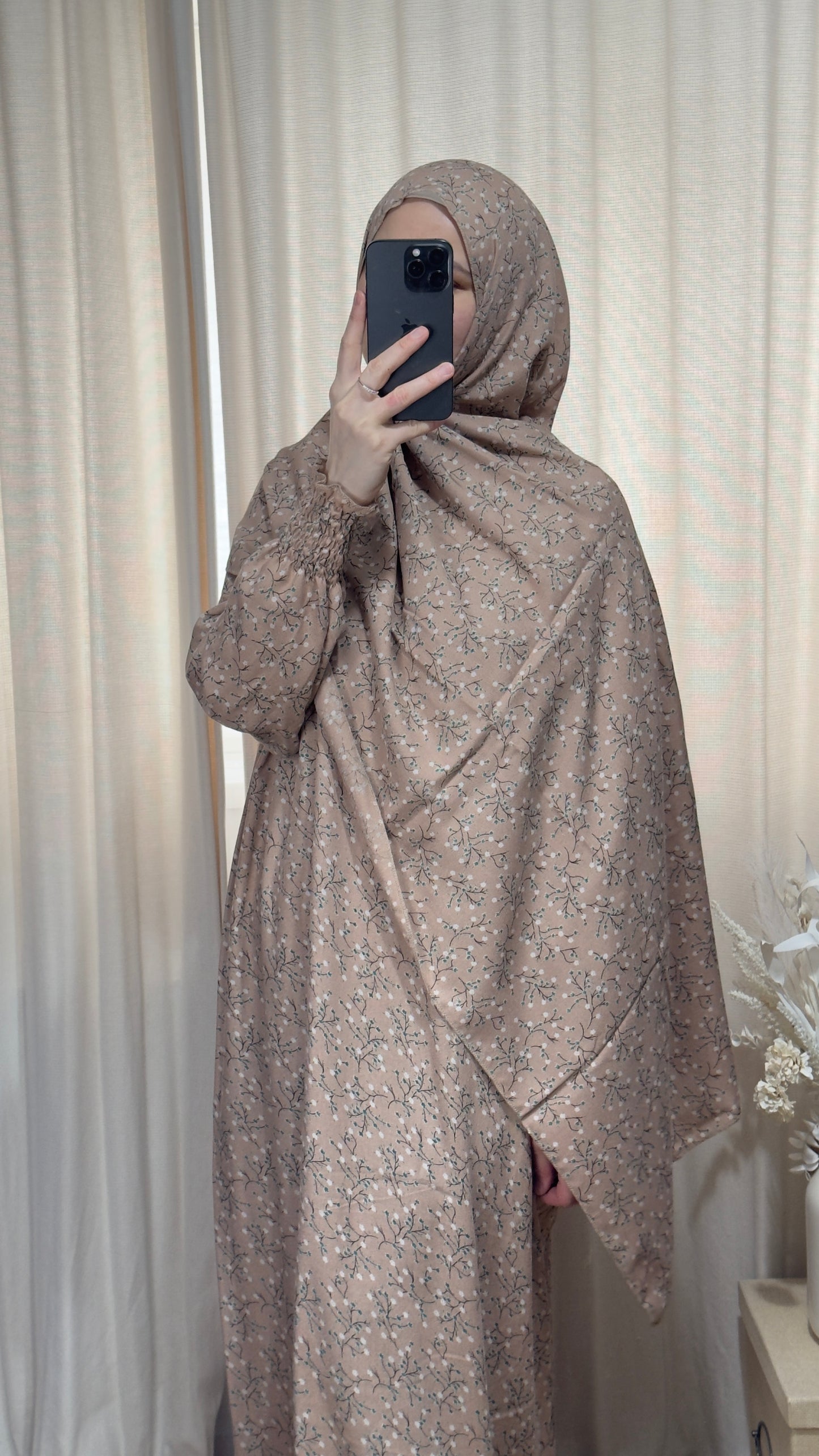 Pink Prayer Dress / Overhead Abaya / Prayer Abaya Set / Prayer Dress for Woman / Prayer Clothes Muslim / Prayer Gown / Prayer Outfit/ Salah Dress / Namaz Dress