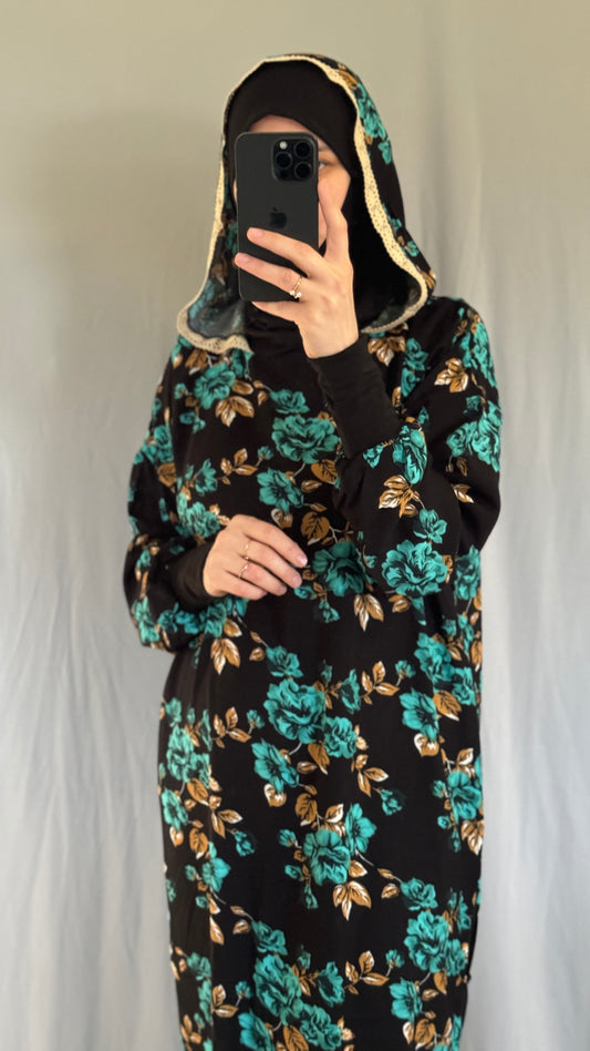 One Piece Black Prayer Dress, Prayer Dress Set, High Quility Prayer Dress, Muslim Women Gift, Abaya Full Body Cover Dress, Hajj Dress, Prayer Outfit