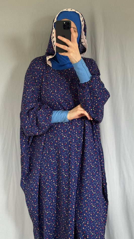 One Piece Oversize Prayer Dress, Blue Prayer Dress Set, High Quility Prayer Dress, Muslim Women Gift, Abaya, Full Body Cover Dress, Hajj Dress, Prayer Outfit, Eid gift