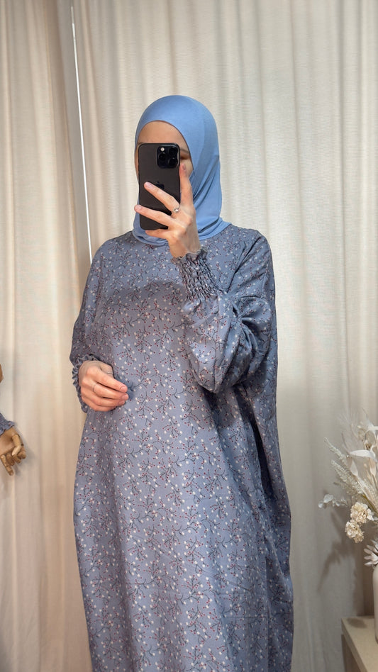 Blue with Red one Piece Prayer Dress, Prayer Dress Set, High Quility Prayer Dress, Muslim Women Gift, Abaya Full Body Cover Dress, Hajj Dress, Prayer Outfit, Ramadan Dress