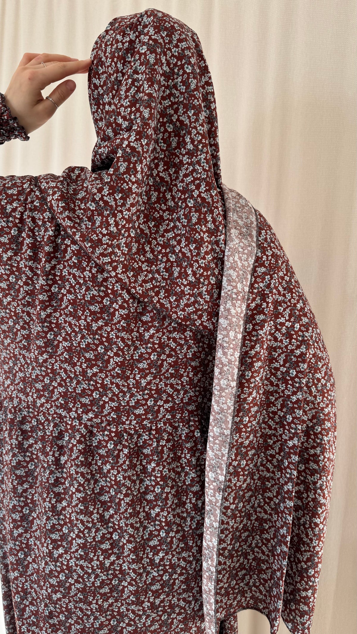Brown Cotton Prayer Dress - with gathers under chest (Copy)