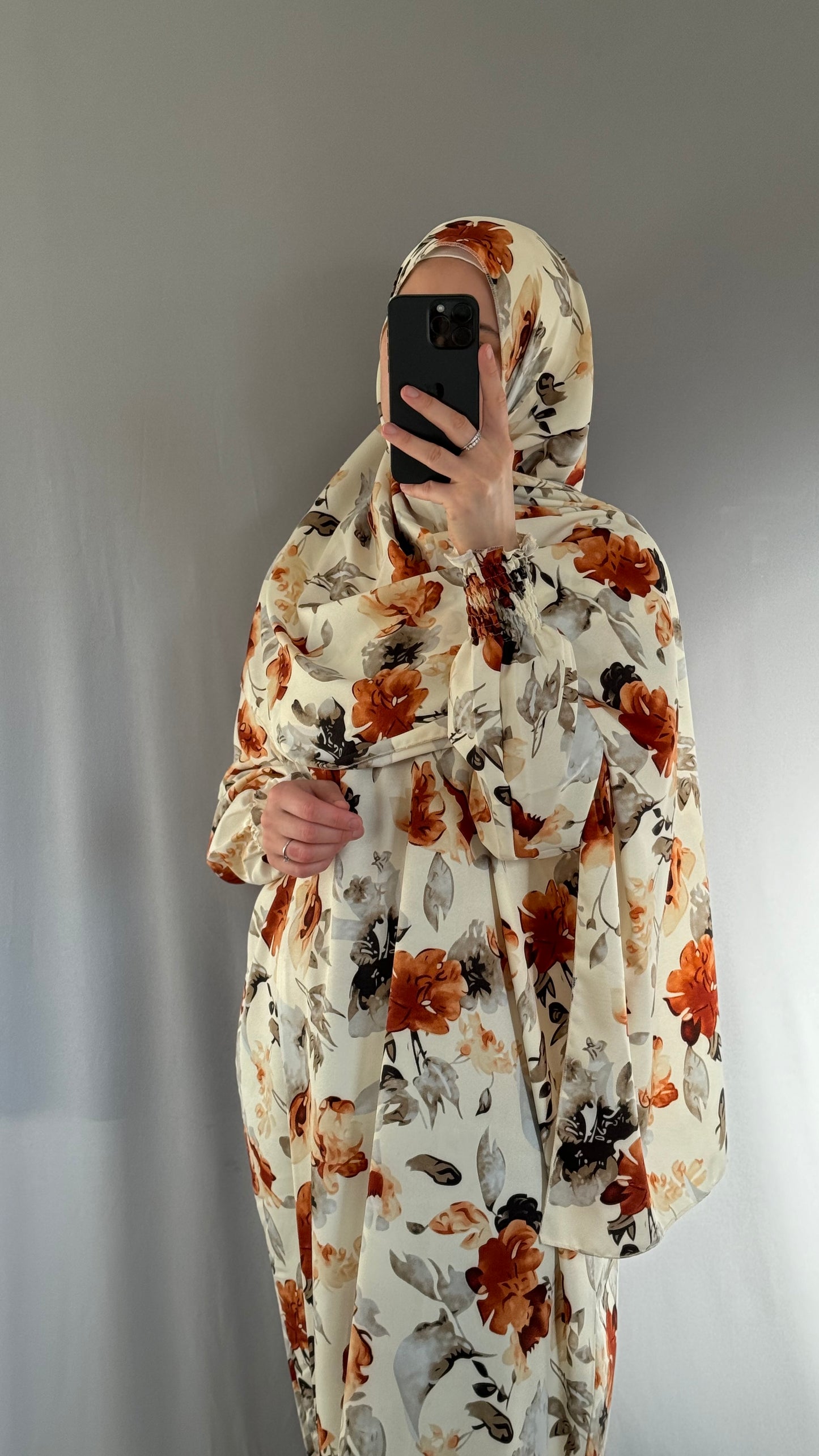 Elegant Beige Prayer Dress, Prayer Outfit, Maxi Dress, Khimar, Islamic Dress, Prayer Abaya, Prayer set, Islamic gift, PrayerHijab, Umrah Abaya, Ramadan Abaya, One Size Prayer Dress