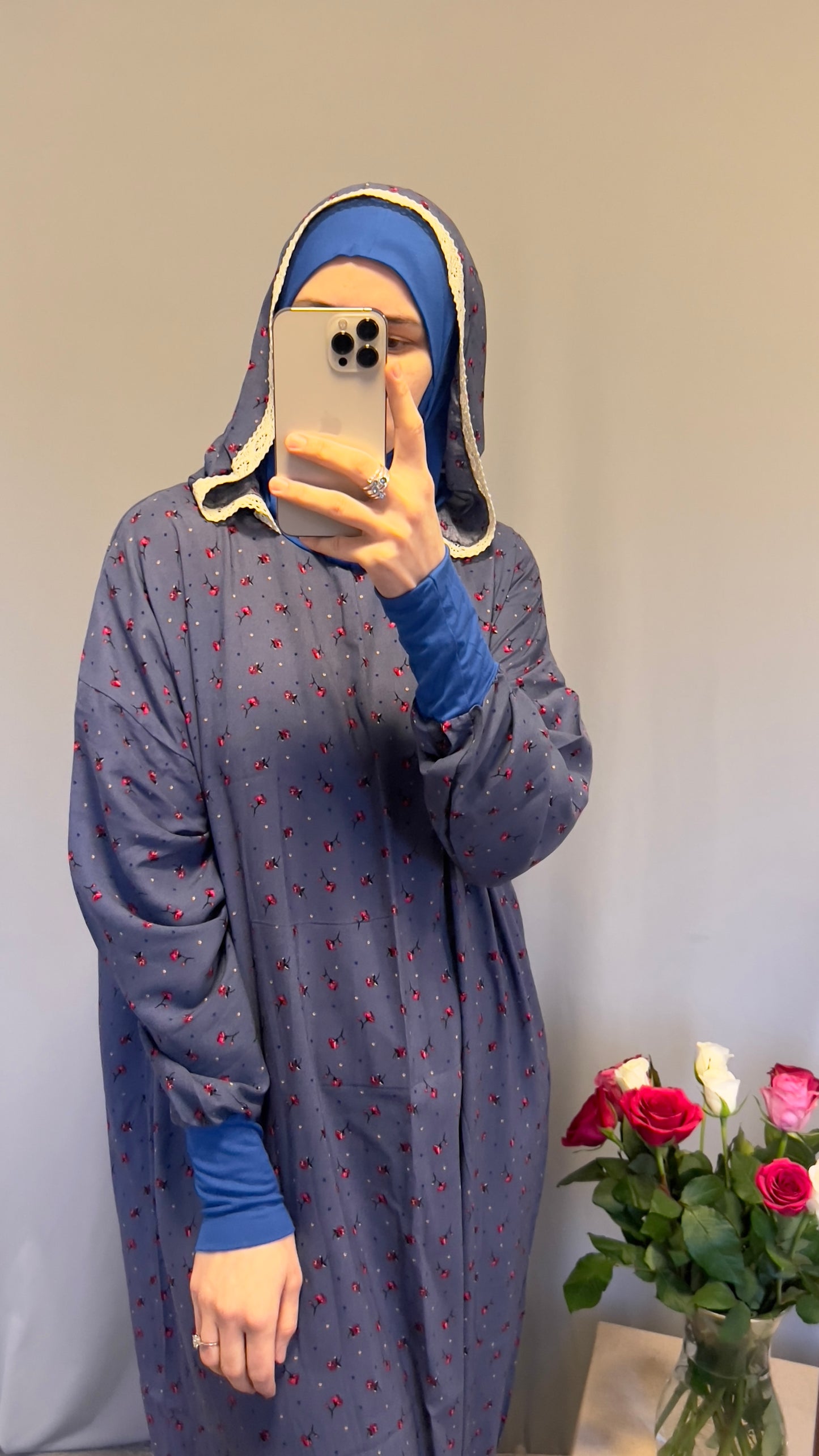 Blue Prayer Dress, Prayer Dress Set, High Quility Prayer Dress, Muslim Women Gift, Abaya Full Body Cover Dress, Hajj Dress, Prayer Outfit