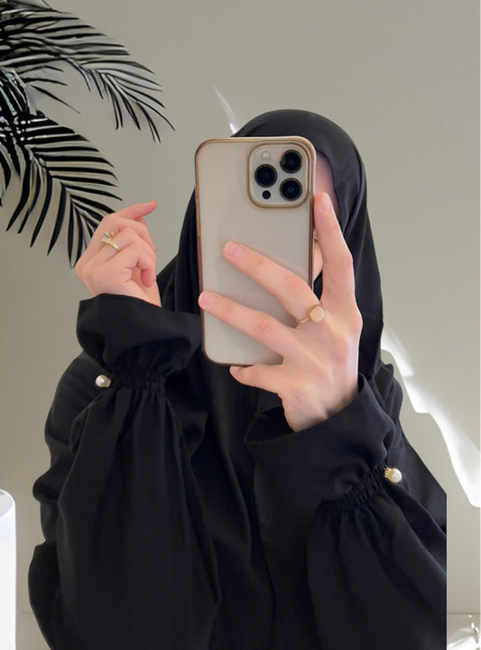 Black Prayer Dress with Cotton Lace/ Overhead Abaya / Prayer Abaya Set / Prayer Dress for Woman / Prayer Clothes Muslim / Prayer Gown / Prayer Outfit/ Salah Dress / Namaz Dress