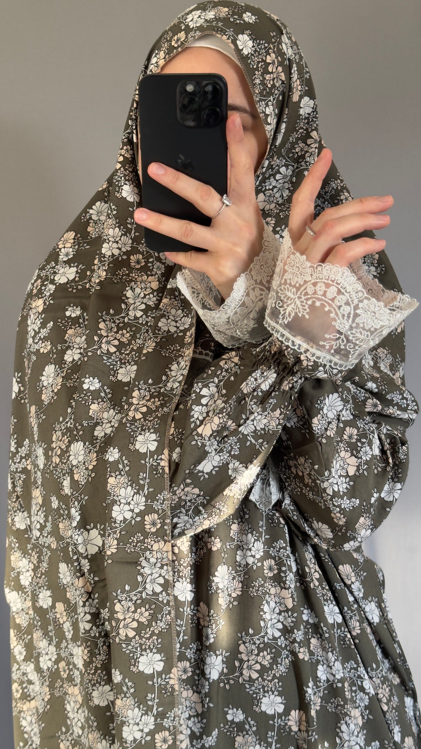 Olive Green Cotton Prayer Dress, Prayer clothes for women, Islamic Prayer dress, Prayer Outfit, Prayer Set, Prayer Hijab, Salah dress, Islamic Gift, Muslim clothing, Prayer abaya