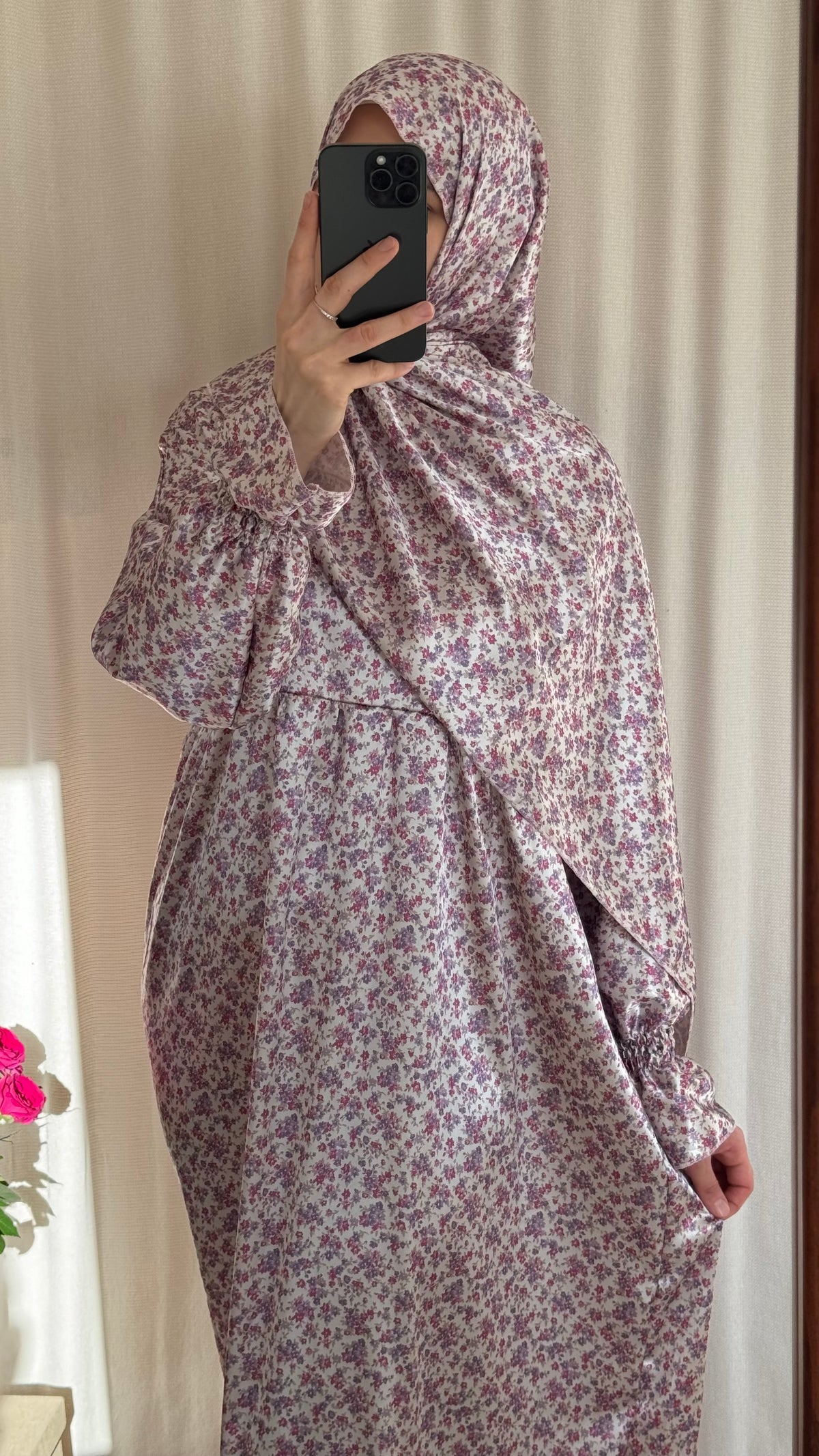 Silk Prayer Dress With Hijab