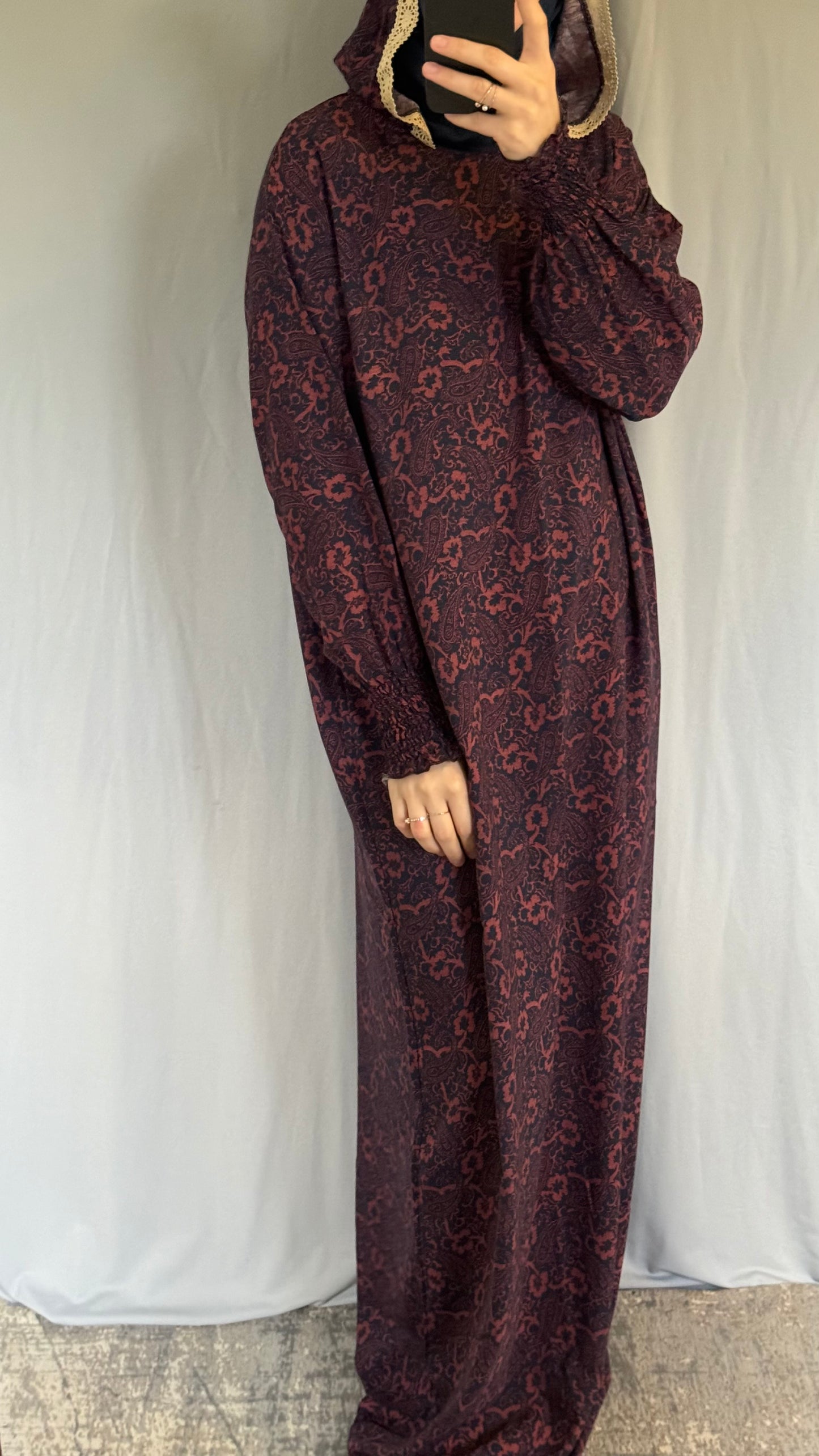 Navy Prayer Dress, Prayer Dress Set, High Quility Prayer Dress, Muslim Women Gift, Abaya Full Body Cover Dress, Hajj Dress, Prayer Outfit