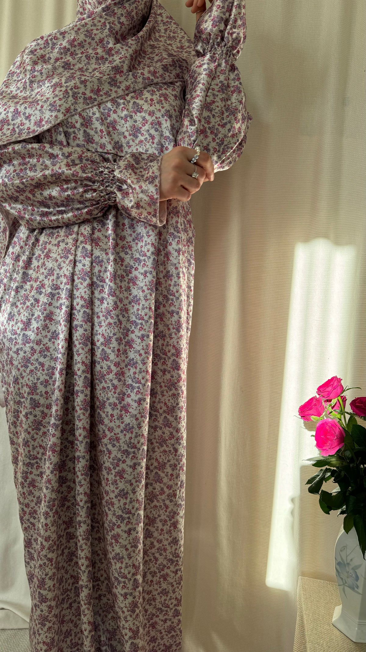 Silk Prayer Dress With Hijab