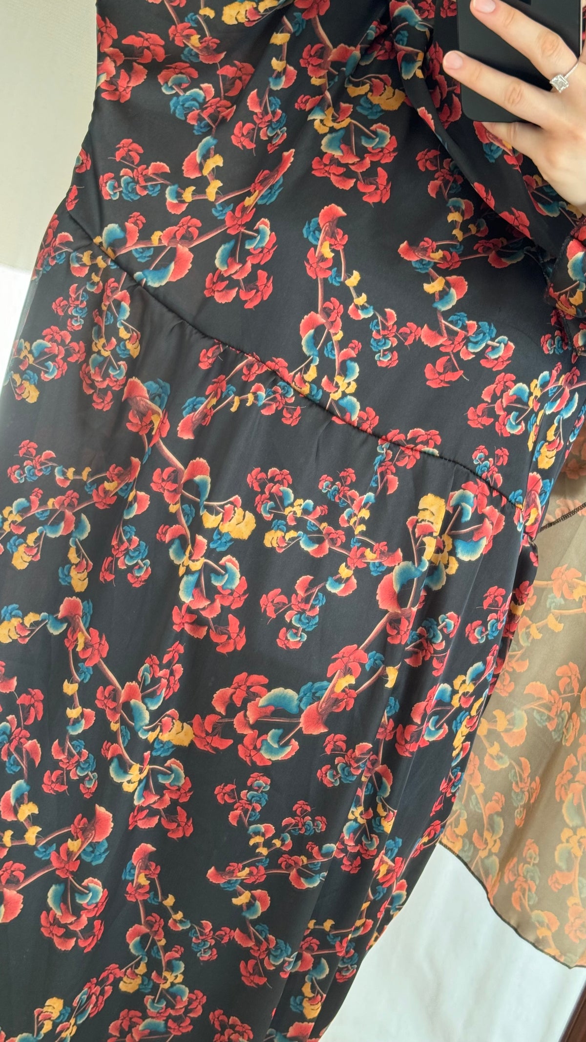Floral Silk Abaya - Elegant Full-Length Modest Prayer Dress | Soft Lightweight Islamic Prayer Wear